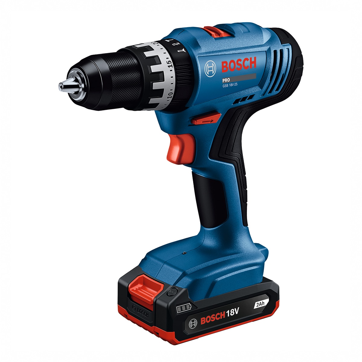 Taladro percutor a batería BOSCH PROFESSIONAL 18V - 1 Batería 2,0 Ah - Maletín. 56Nm Azul-2