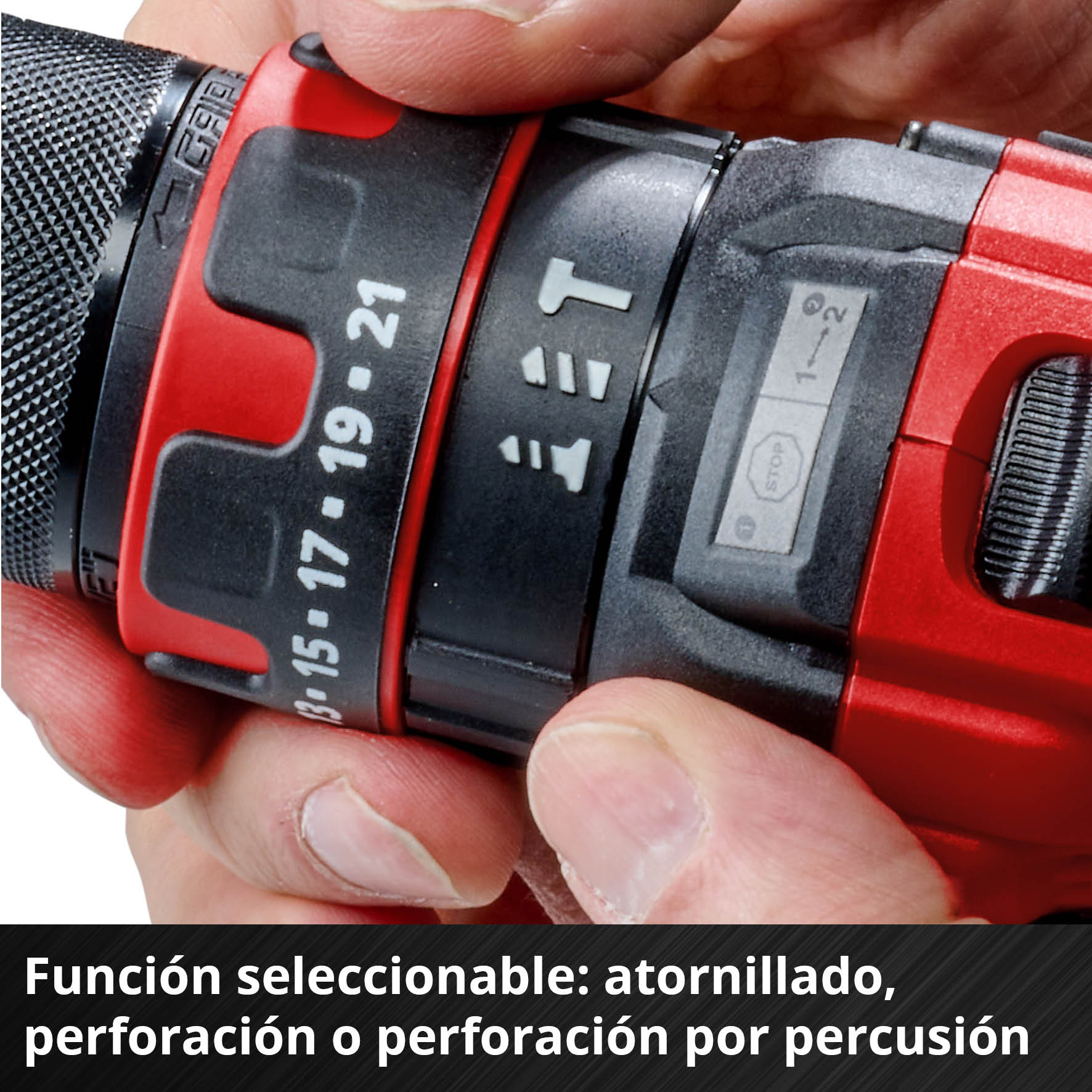 Taladro Einhell TE-CD 18/44 Li-i (1x2,5Ah) Rojo-3