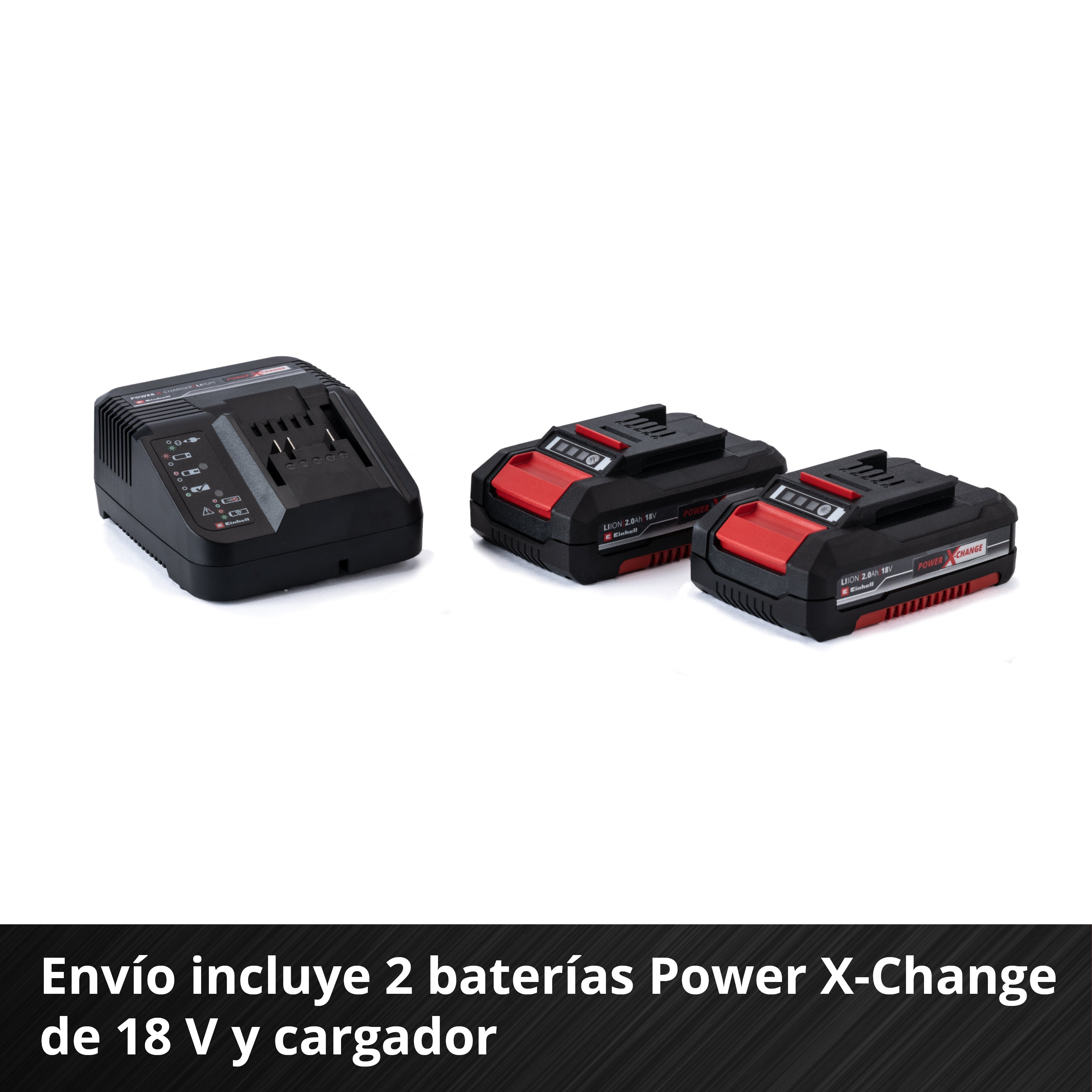 Taladro sin cable Einhell TE-CD 18/40 Li-i +64 piezas (2x2,0Ah) Rojo-4