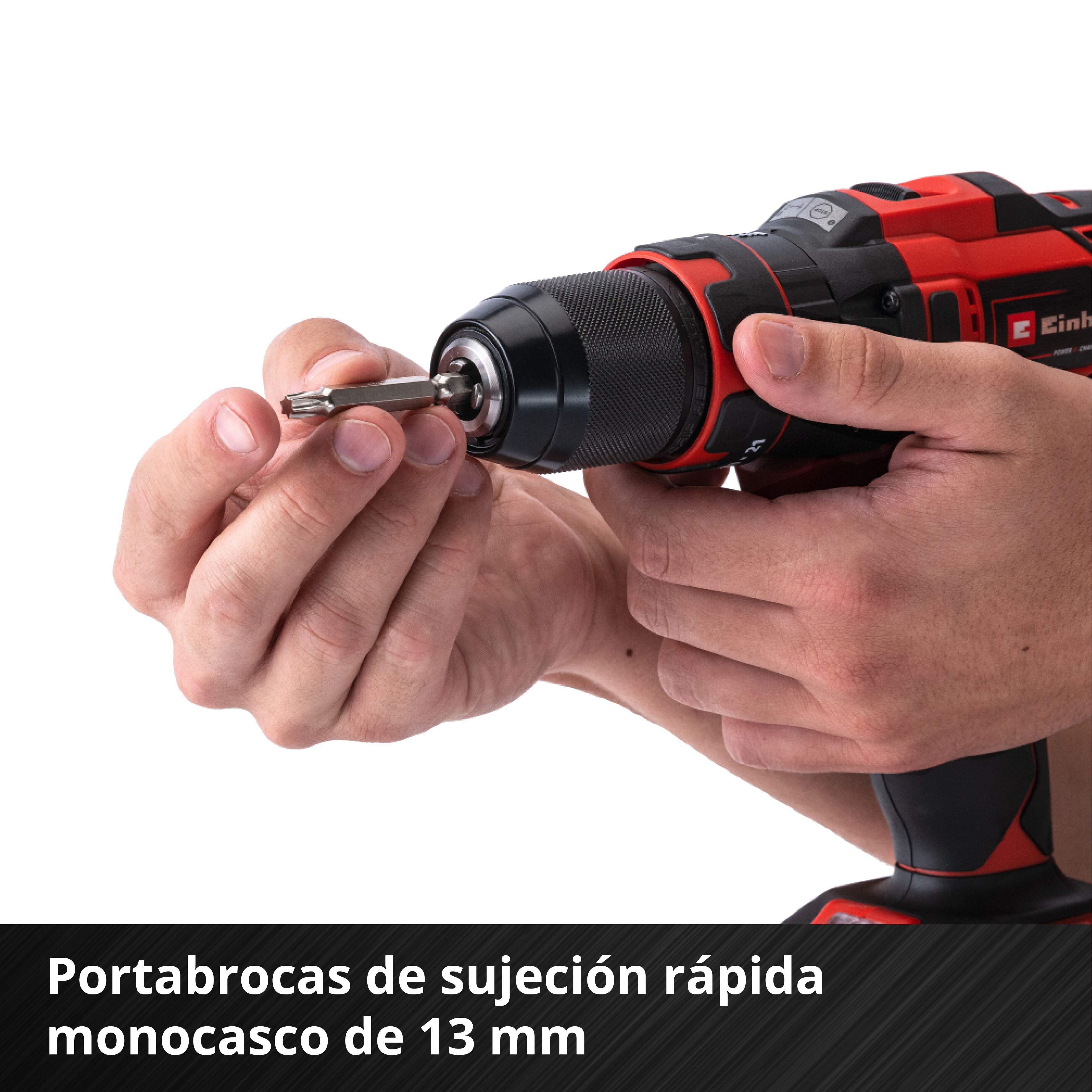 Taladro sin cable Einhell TE-CD 18/40 Li-i +64 piezas (2x2,0Ah) Rojo-5
