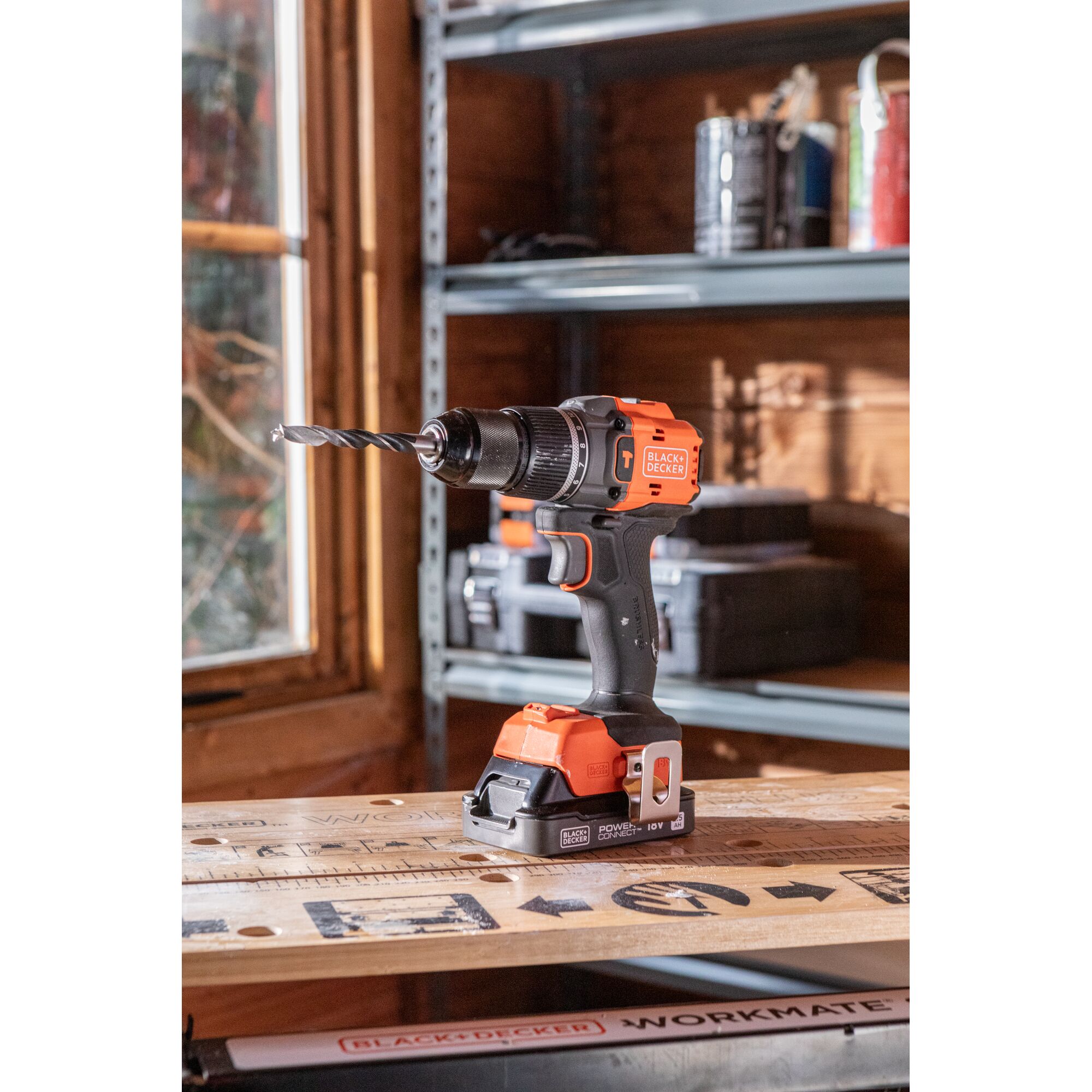 Berbequim de Percussão Black&Decker sem Escovas, 18 V, 2x2,5 Preto / Laranja-7