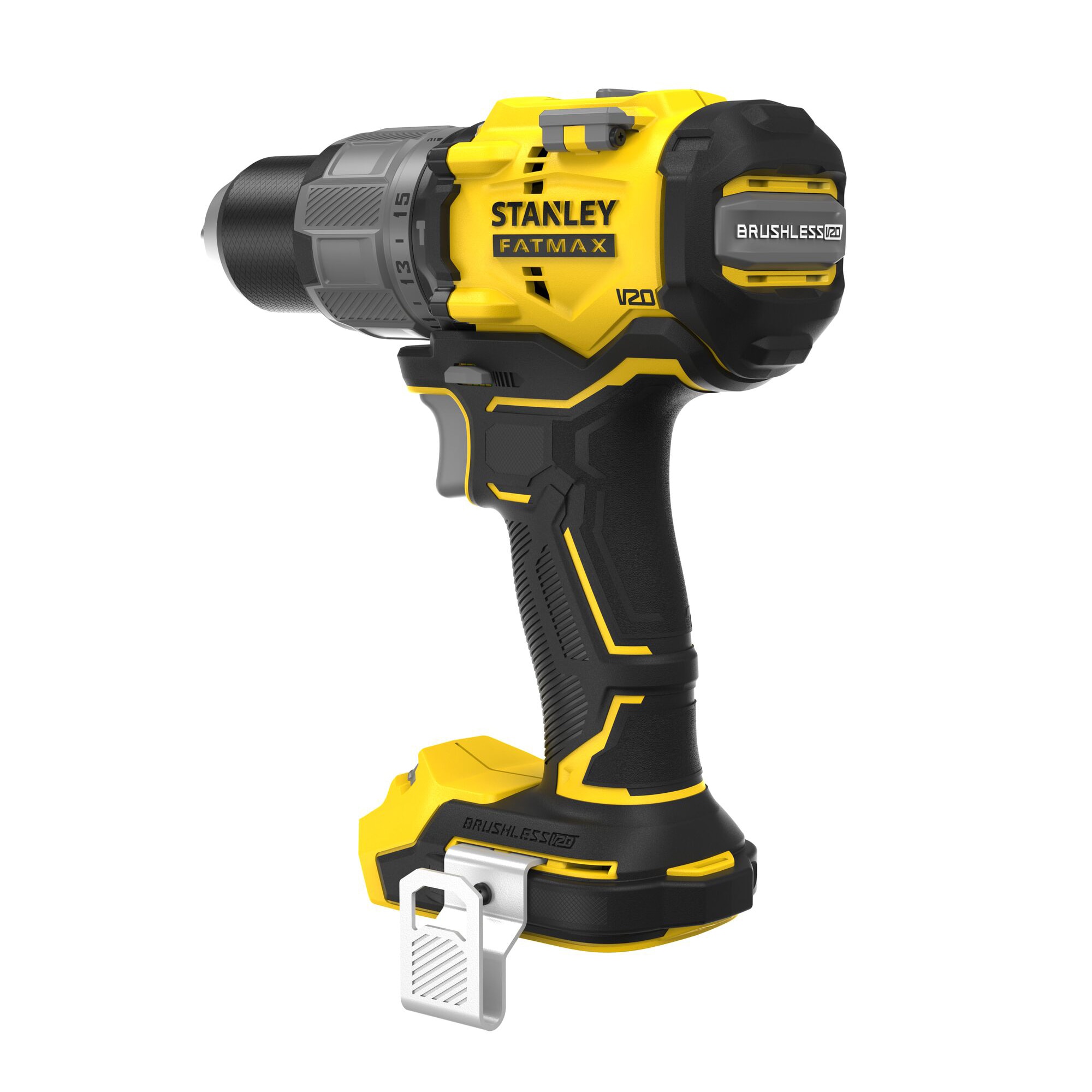 Taladro Percutor Stanley Brushless 18V sin batería Amarillo / Negro-3