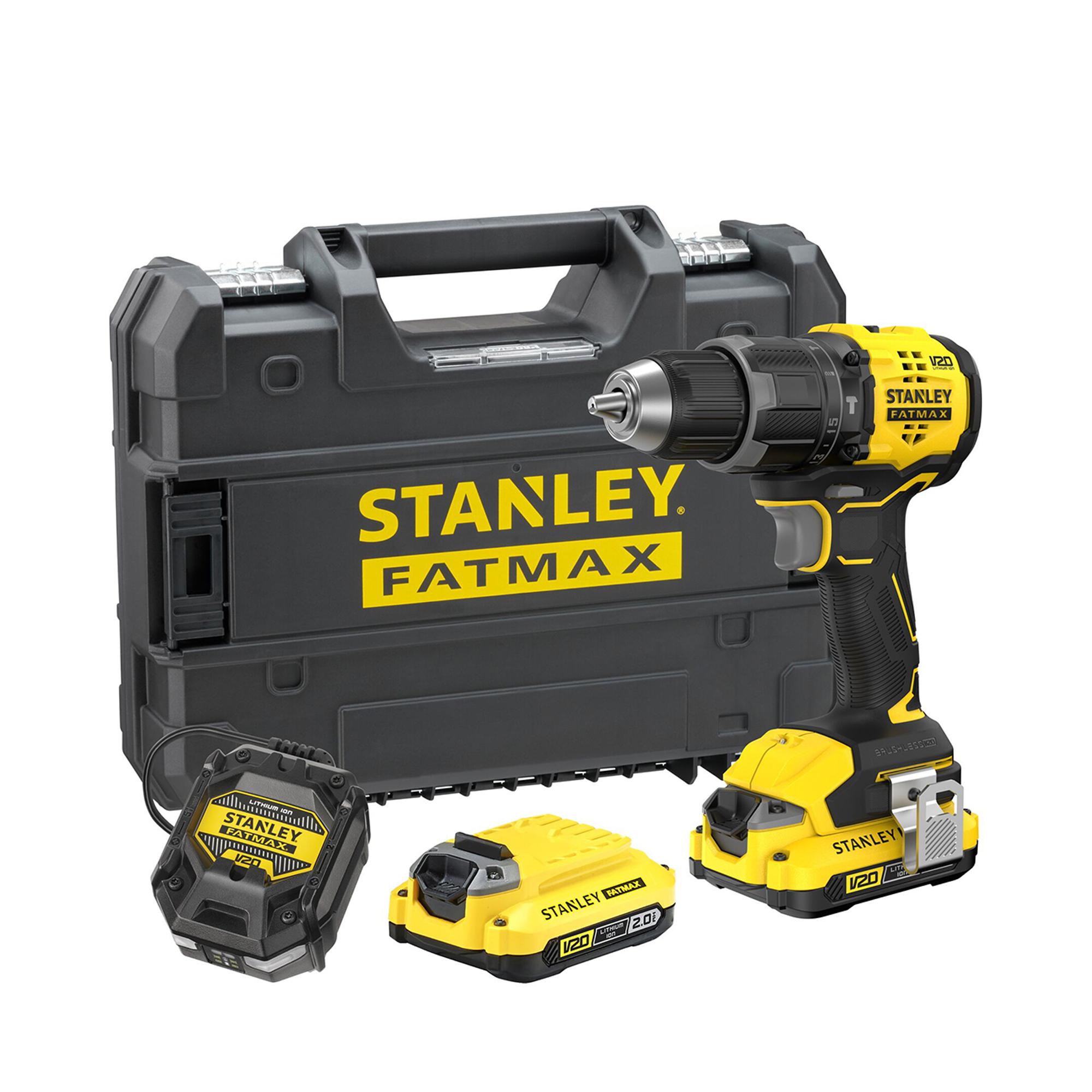 Taladro Percutor Stanley Brushless 18V 2x2 Ah Prostack Amarillo / Negro-1