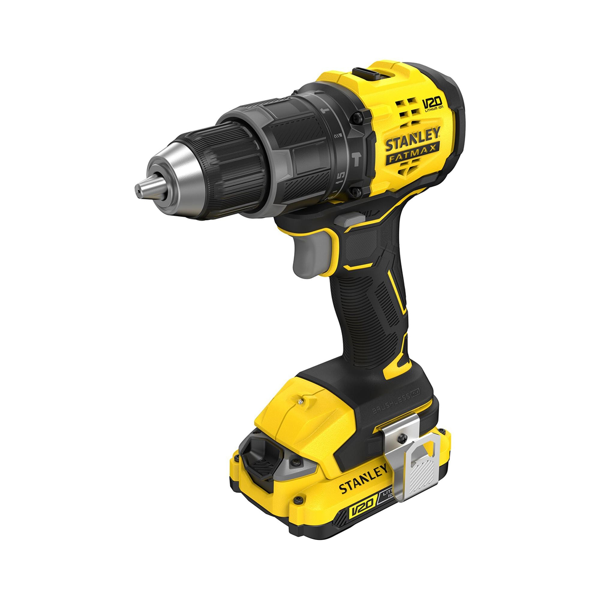 Taladro Percutor Stanley Brushless 18V 2x2 Ah Prostack Amarillo / Negro-3
