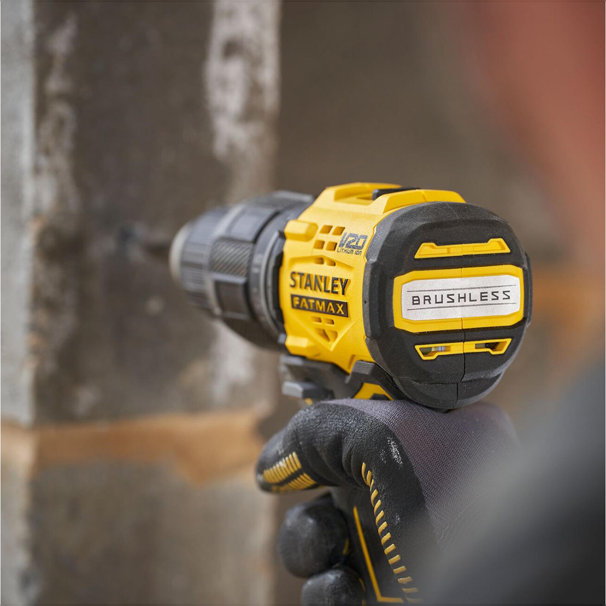 Taladro Percutor Stanley Brushless 18V 2x2 Ah Prostack Amarillo / Negro-7