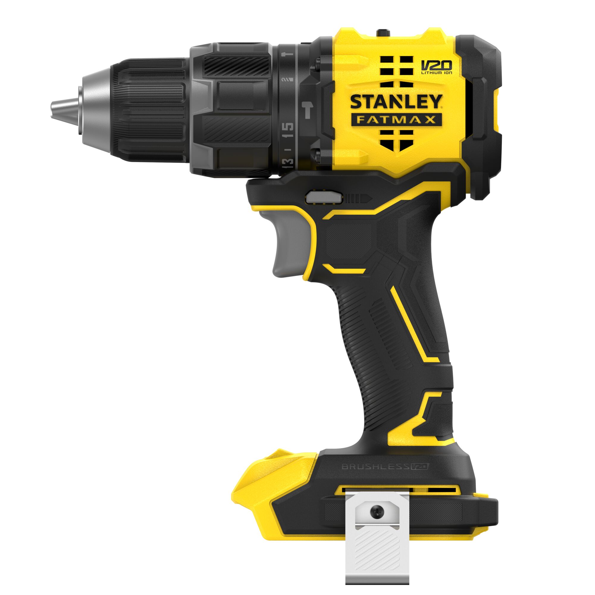Taladro Percutor Stanley Brushless 18V sin batería Amarillo / Negro-2