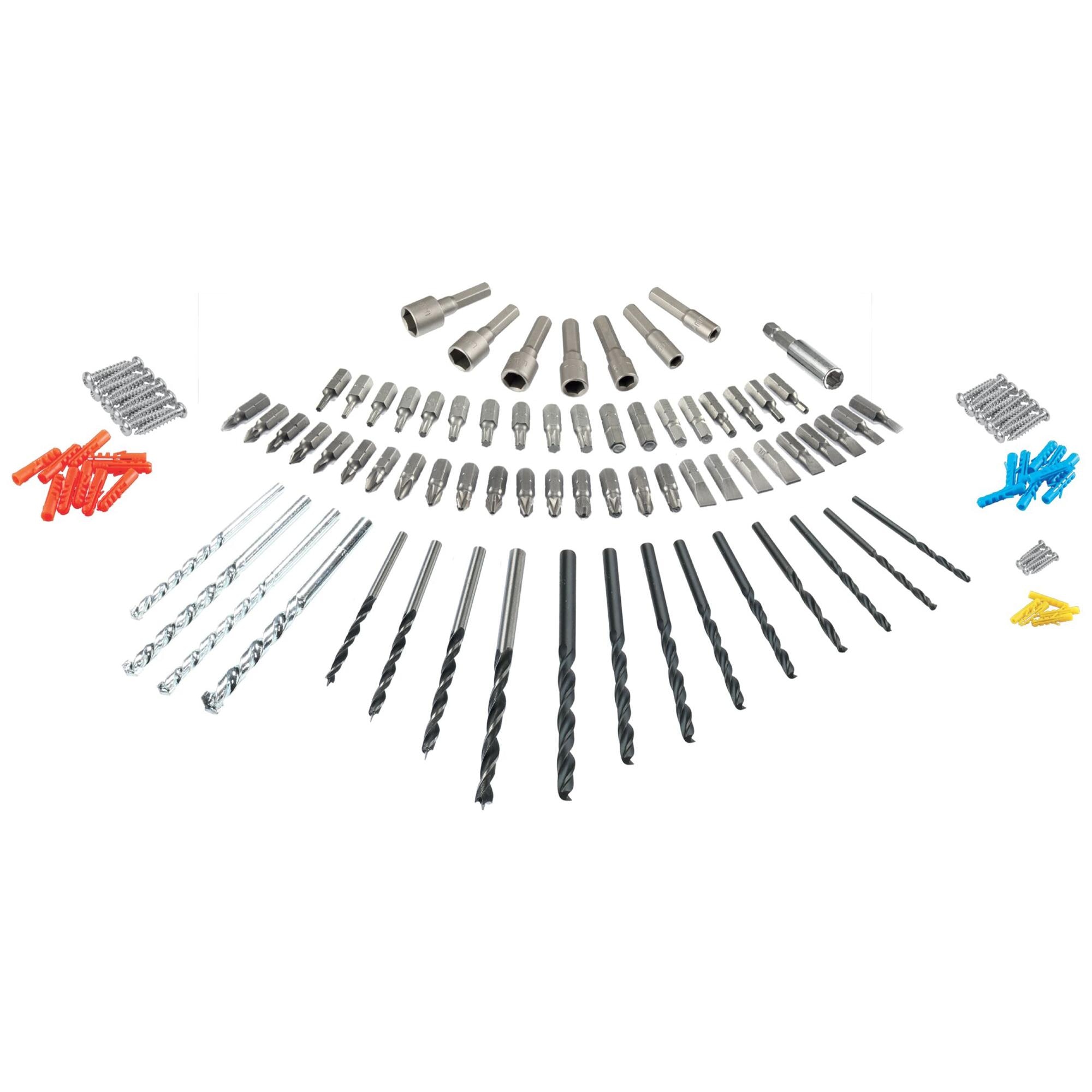 Berbequim Percutor a Bateria de 18 V, 120 Acessórios, Carregador e Caixa de Ferramentas Preto-2