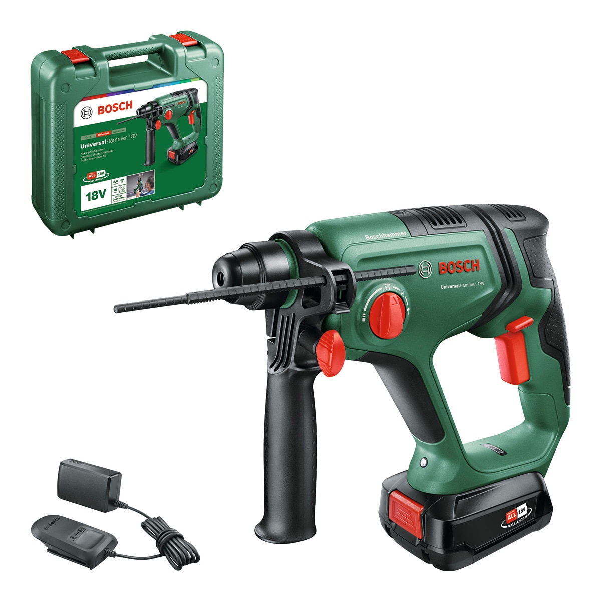 Martillo Perforador a Batería UniversalHammer 18V Verde / Negro-11