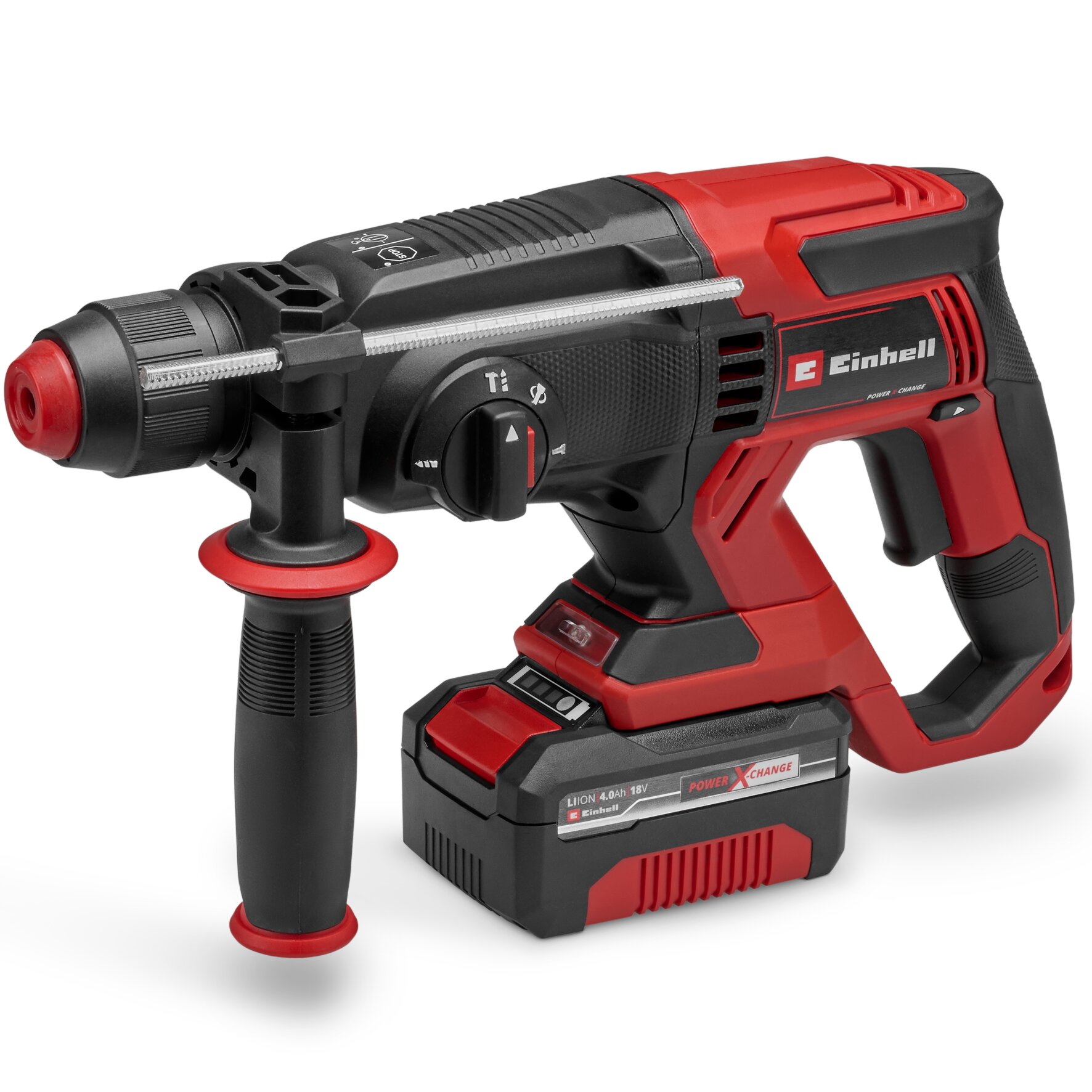 Martillo percutor neumático Einhell TE-HD 18/20 Li (1x4.0Ah) Rojo-3