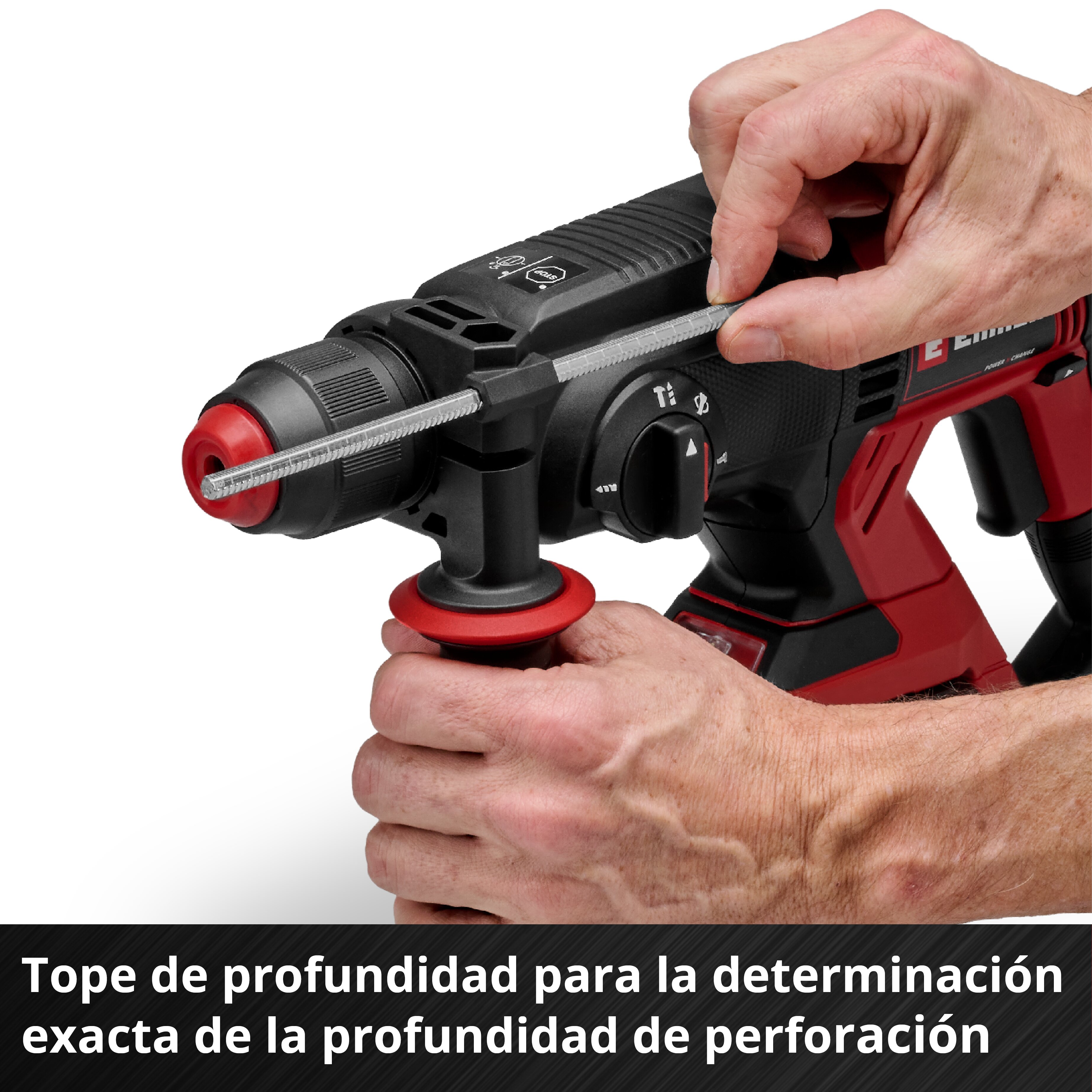 Martillo percutor neumático Einhell TE-HD 18/20 Li (1x4.0Ah) Rojo-10