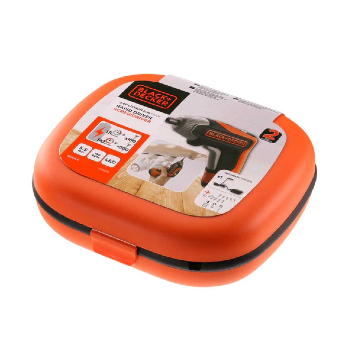 Atornillador a Batería de carga rápida 3,6 V B+D BCF611CK-QW Naranja / Negro-2