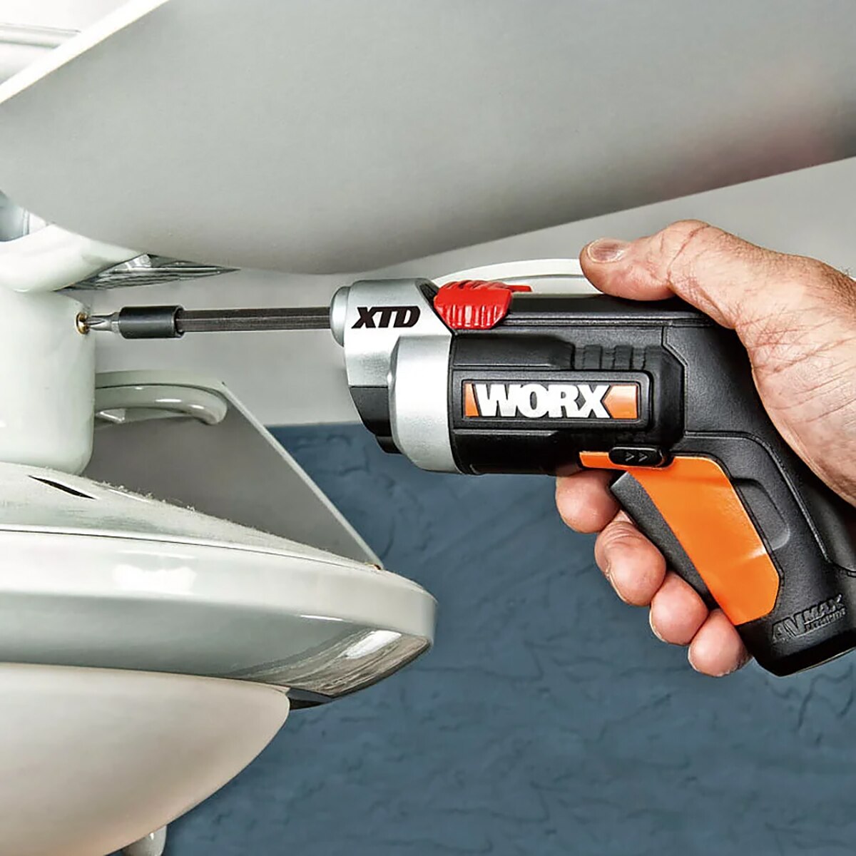 Atornillador Eléctrico Extensible a Batería 4 V WX252.2 Negro / Naranja-8