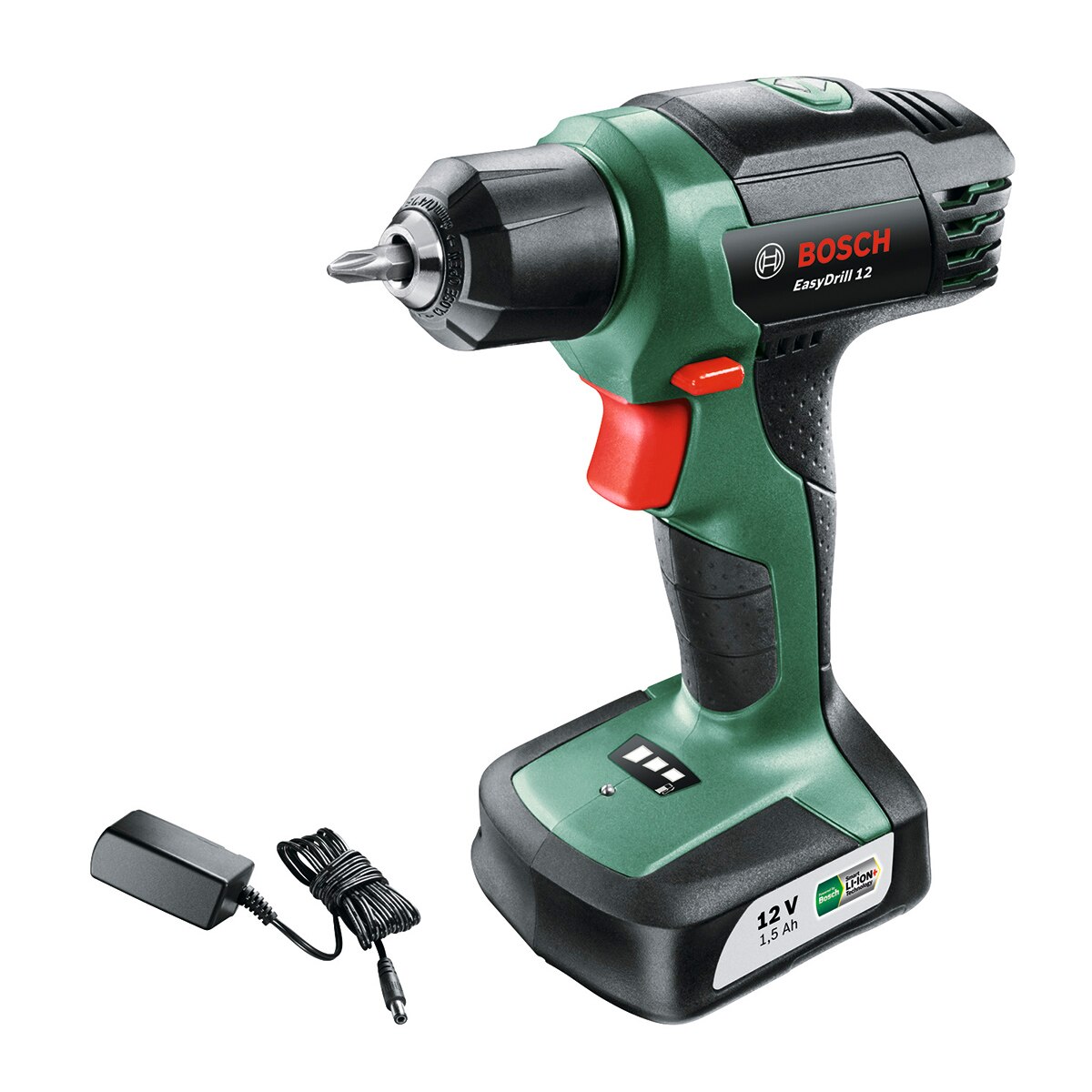 Taladro Atornillador a Batería EasyDrill 12 V Verde / Negro-1