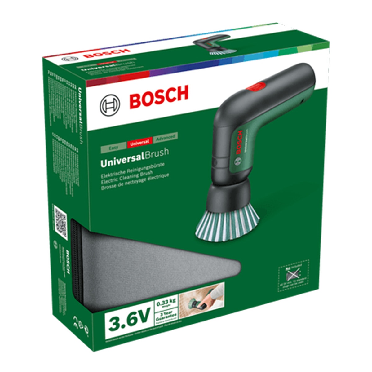 Cepillo de limpieza a batería Juego UniversalBrush Verde / Negro-4