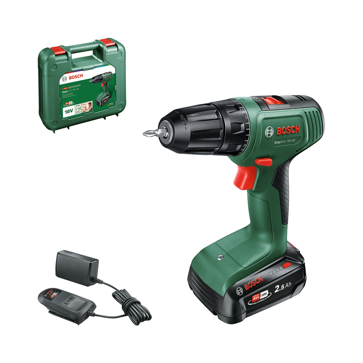 Imagen 0 de Atornillador Bosch Easydrill 18V 38. 1 BATERÍA 2,5aH. Con Maletín