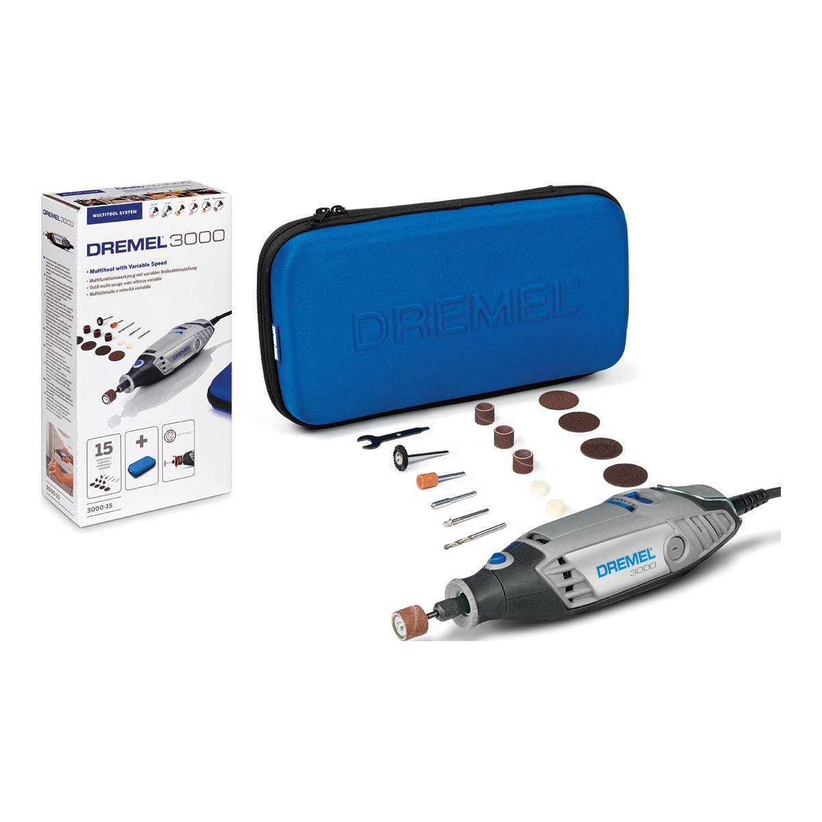 Imagen 0 de Mini Herramienta Eléctrica DREMEL 3000 130 W + 15 Accesorios