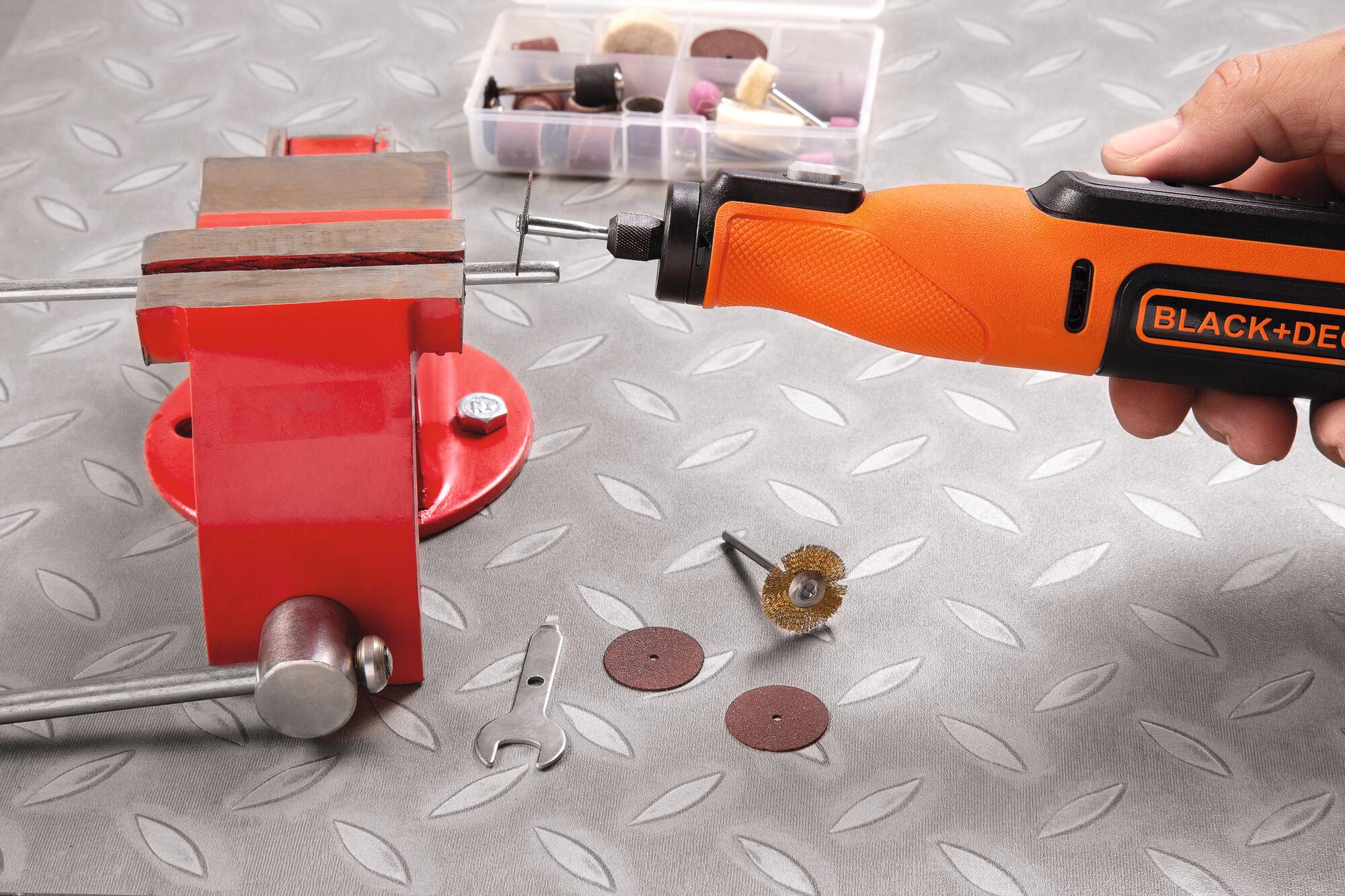Multiherramienta Eléctrica + Accesorios Naranja / Negro-10