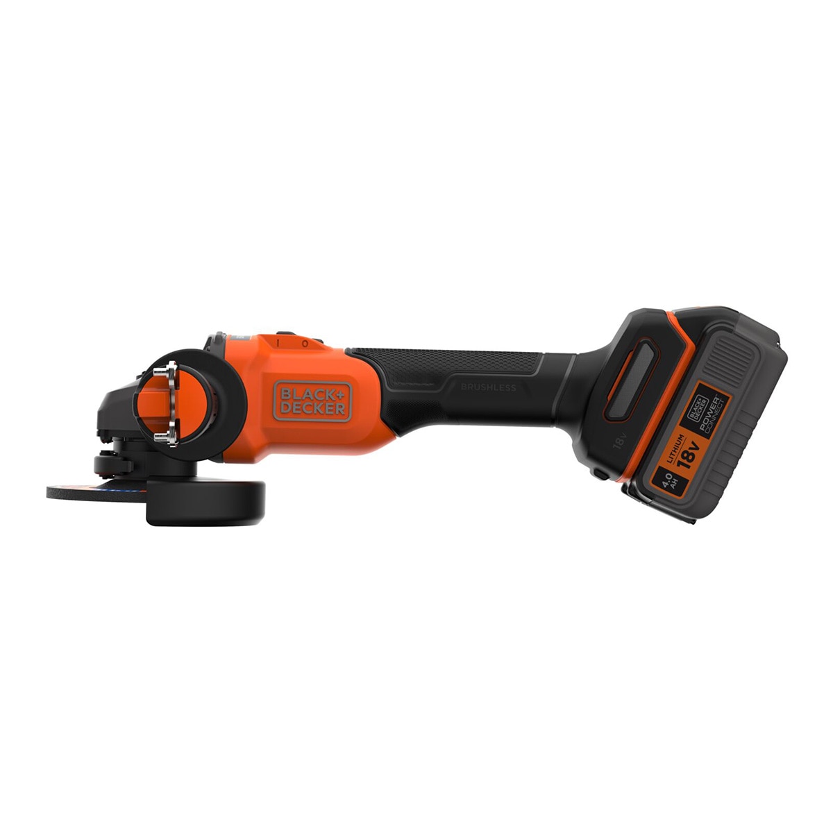 Mini Amoladora Brushless 18 V con 1 Batería + Cargador + 3 Discos Corte + Bolsa Naranja / Negro-2