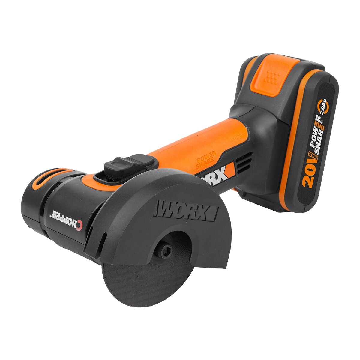 Mini Amoladora Angular a Batería 20 V WX801 Ø 76 mm Negro / Naranja-2