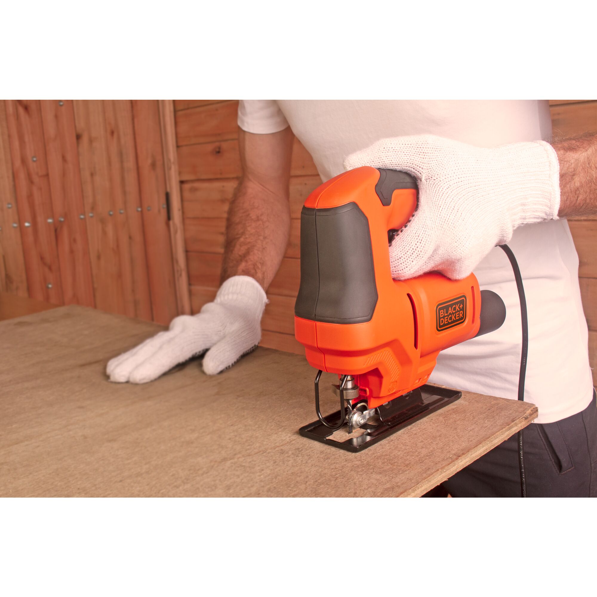 Sierra Caladora Eléctrica a red con cable 400 W BES602-QS Negro / Naranja-6