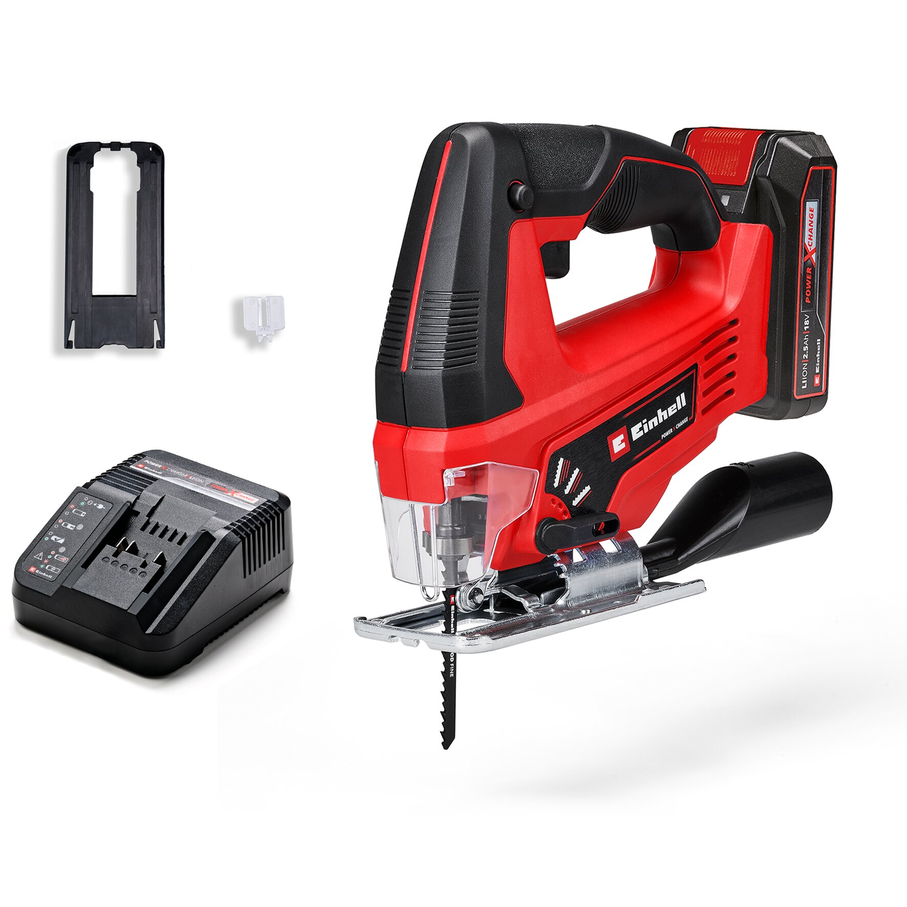 Caladora batería Einhell TC-JS 18/70 Li (1x 2.5 Ah) Rojo-3