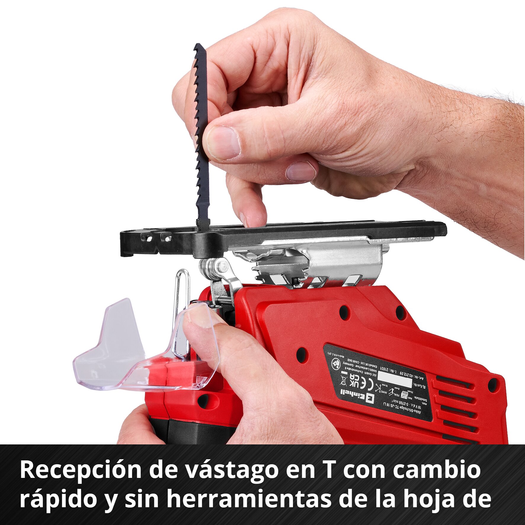 Caladora batería Einhell TC-JS 18/70 Li (1x 2.5 Ah) Rojo-7