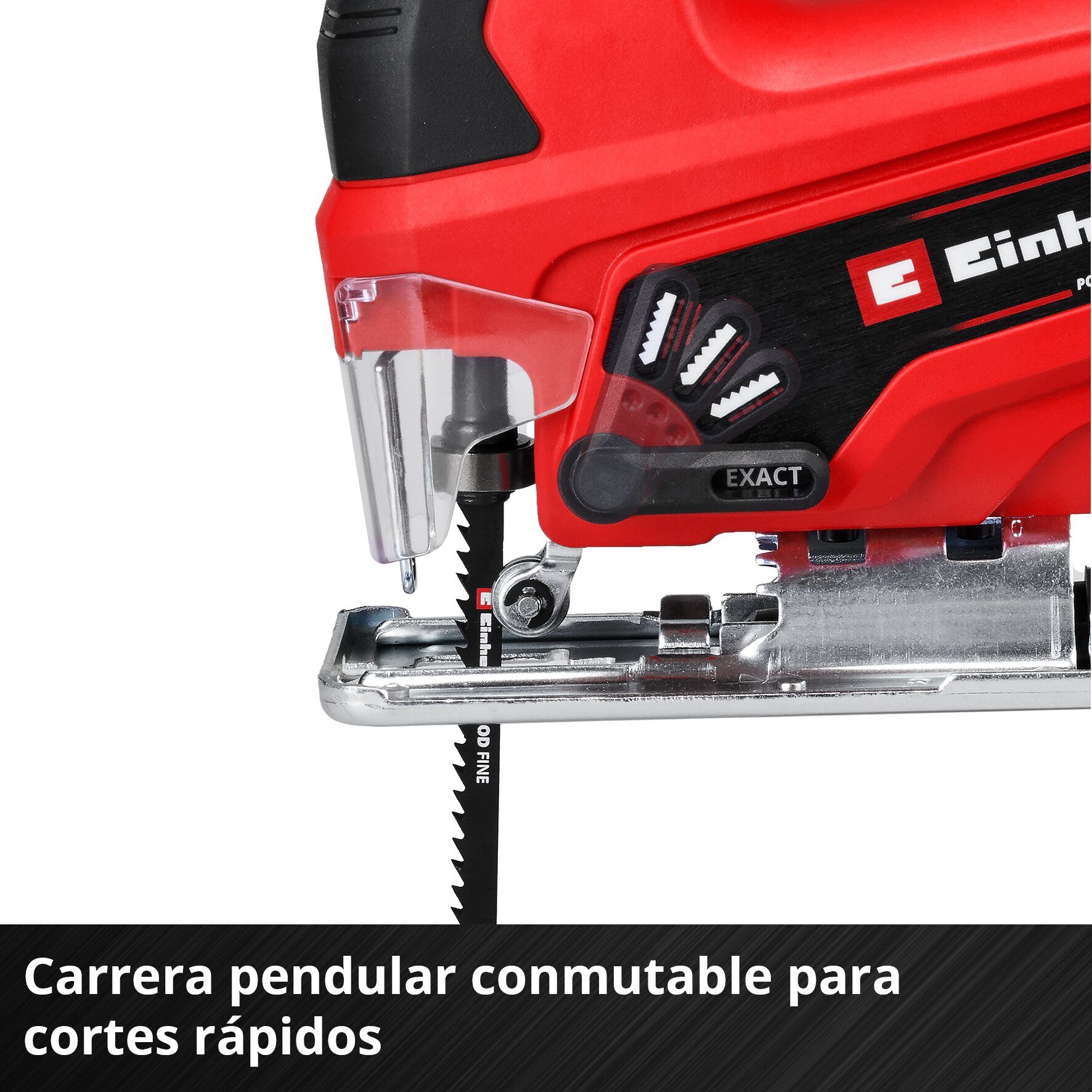 Caladora batería Einhell TC-JS 18/70 Li (1x 2.5 Ah) Rojo-9