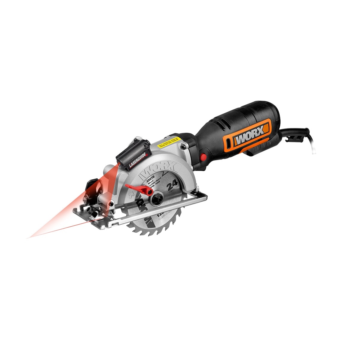 Sierra Circular Portátil Eléctrica a red WorxSaw XL WX427 710 W + Maletín Negro / Naranja-3