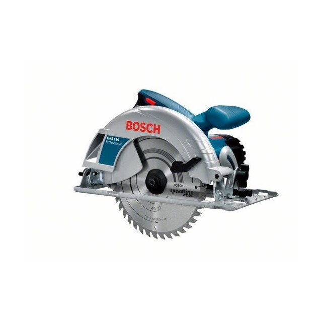 Sierra Circular Portátil Eléctrica a red 1400W Ø 190 mm BOSCH GKS 190 Azul / Negro-3