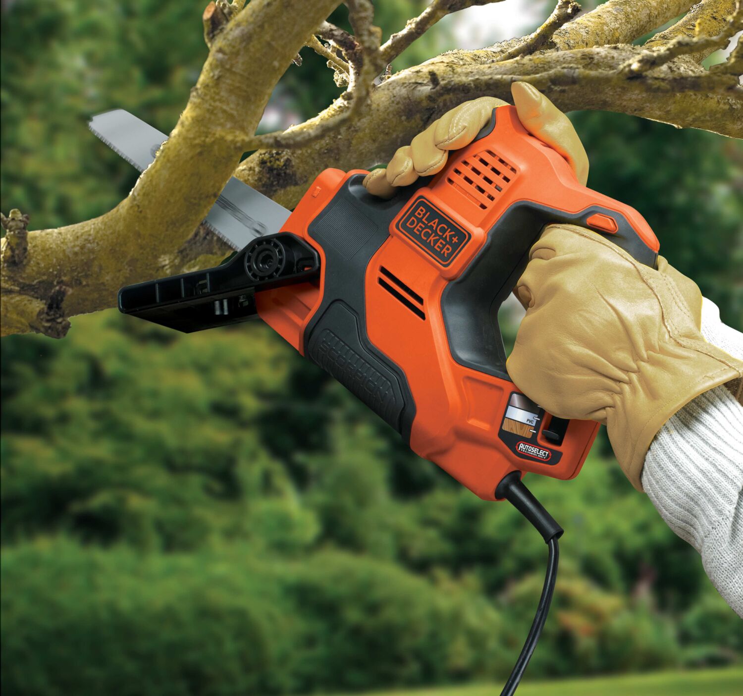 Sierra de Sable Eléctrica a red 500 W RS890K Naranja / Negro-2