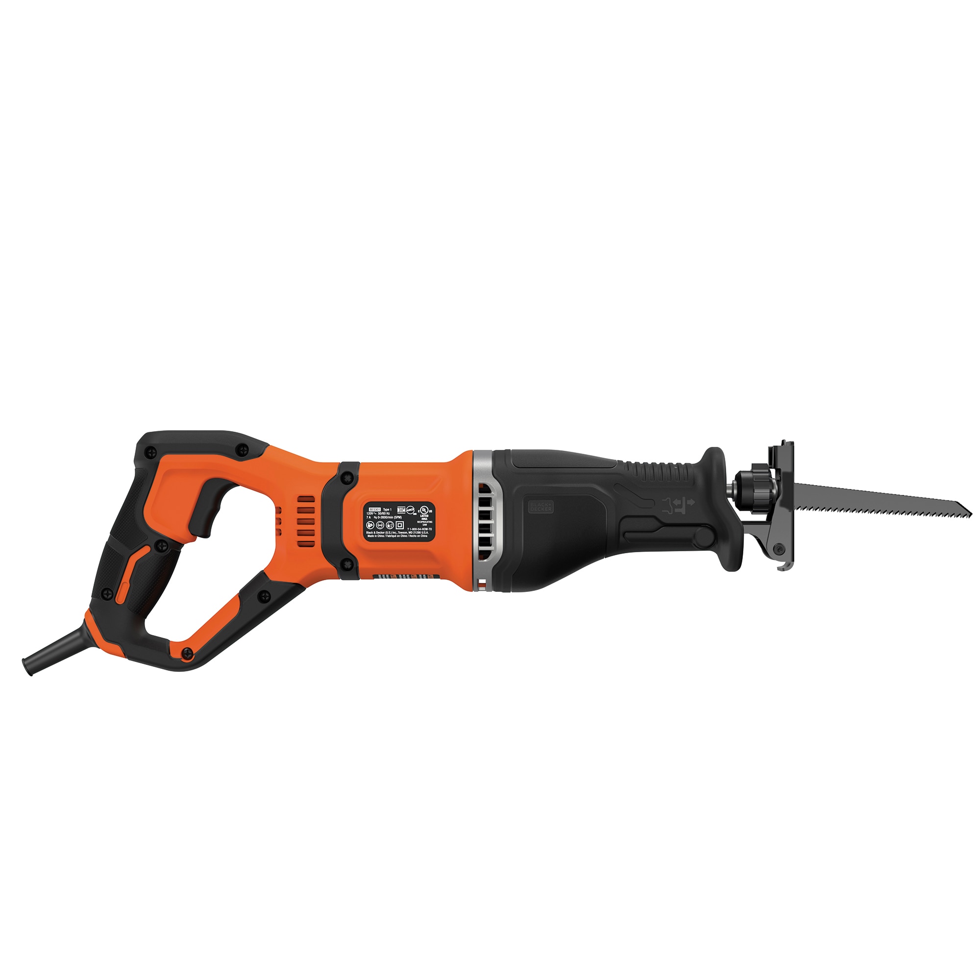 Serra Sabre 750W Velocidade Variável com Acessórios - BES301 Laranja / Preto-3