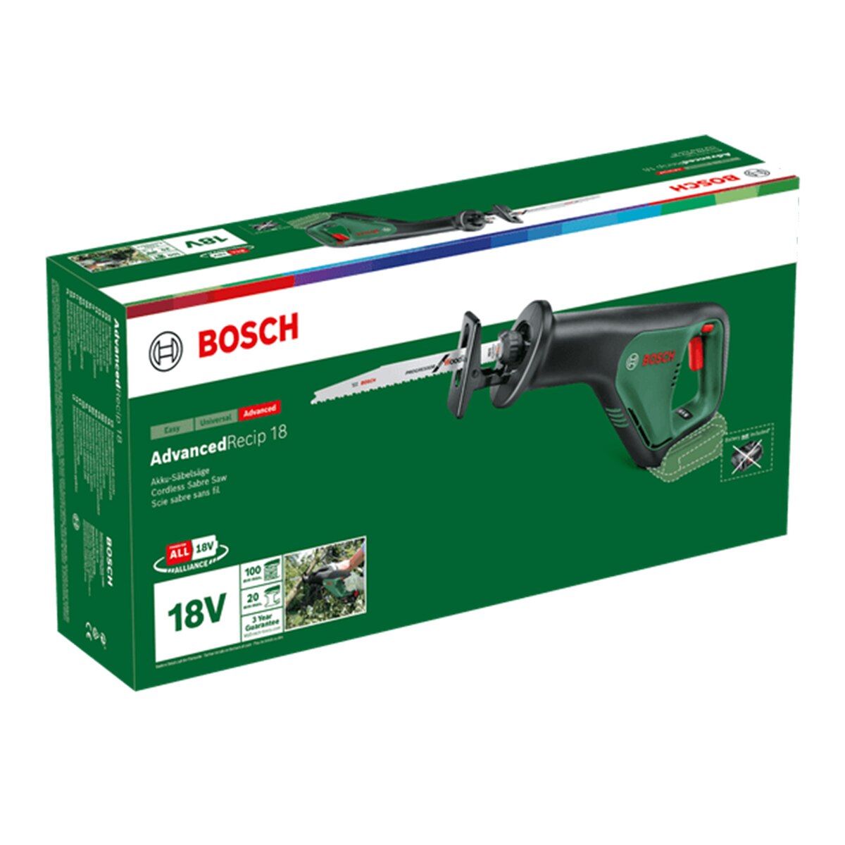 Serra Sabre AdvancedRecip 18 V Power For All Verde / Preto-4