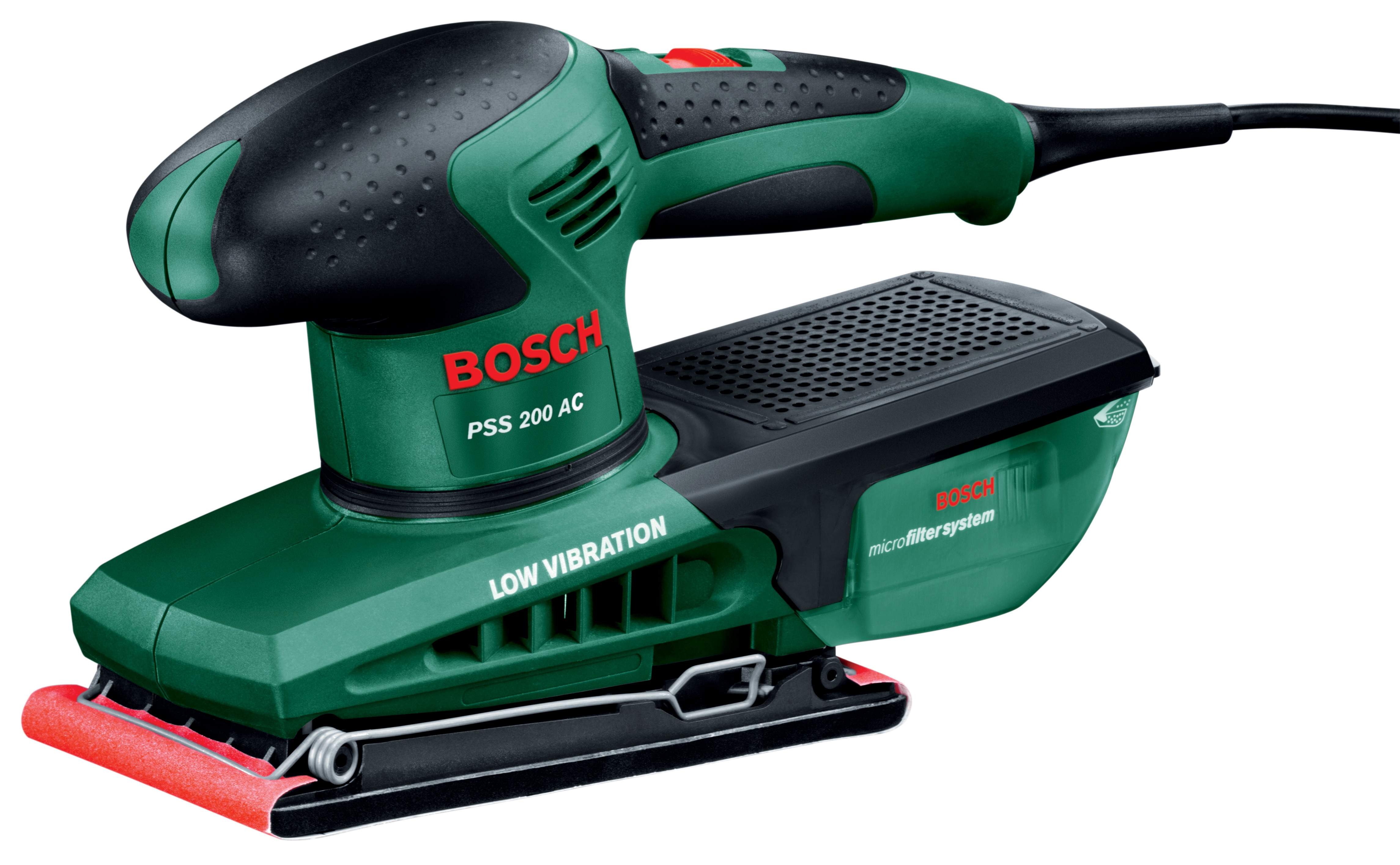 Bosch – Lijadora Orbital Eléctrica con cable a red 200 W PSS AC.