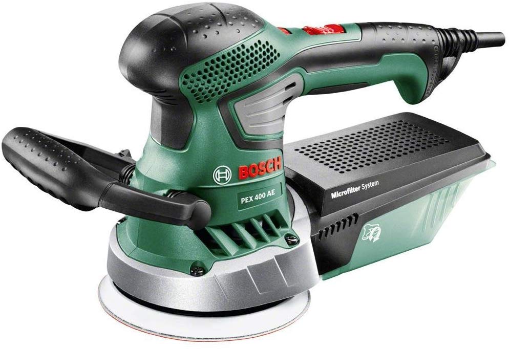 Lijadora Rotorbital Eléctrica con cable a red 350 W PEX 400 AE Verde / Negro-1