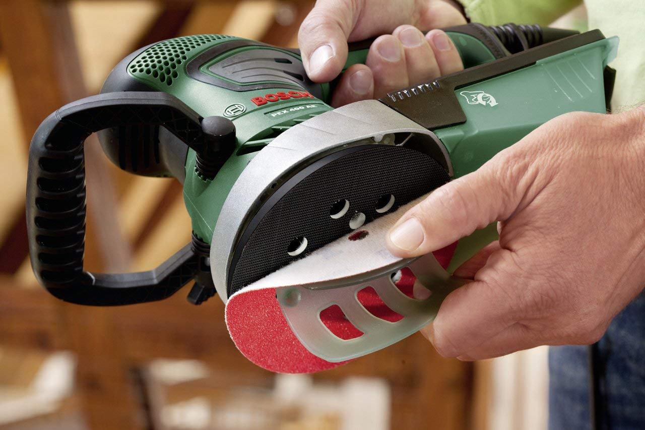 Lijadora Rotorbital Eléctrica con cable a red 350 W PEX 400 AE Verde / Negro-3