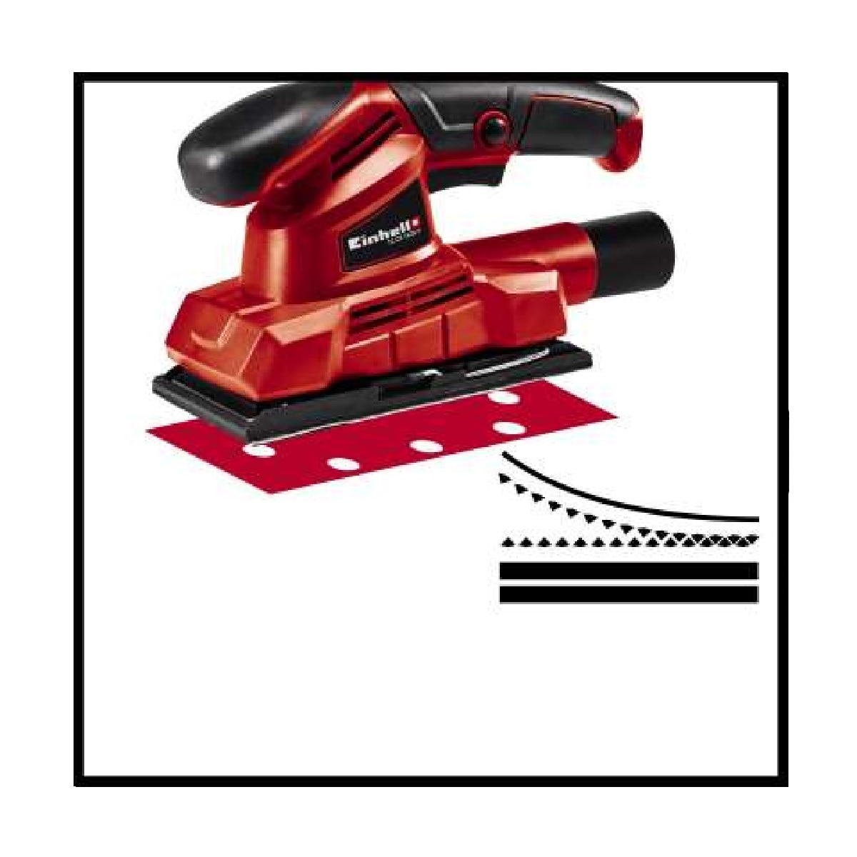 Lijadora Orbital Eléctrica con cable a red 150 W TE-OS 1520/1 Rojo / Negro-3