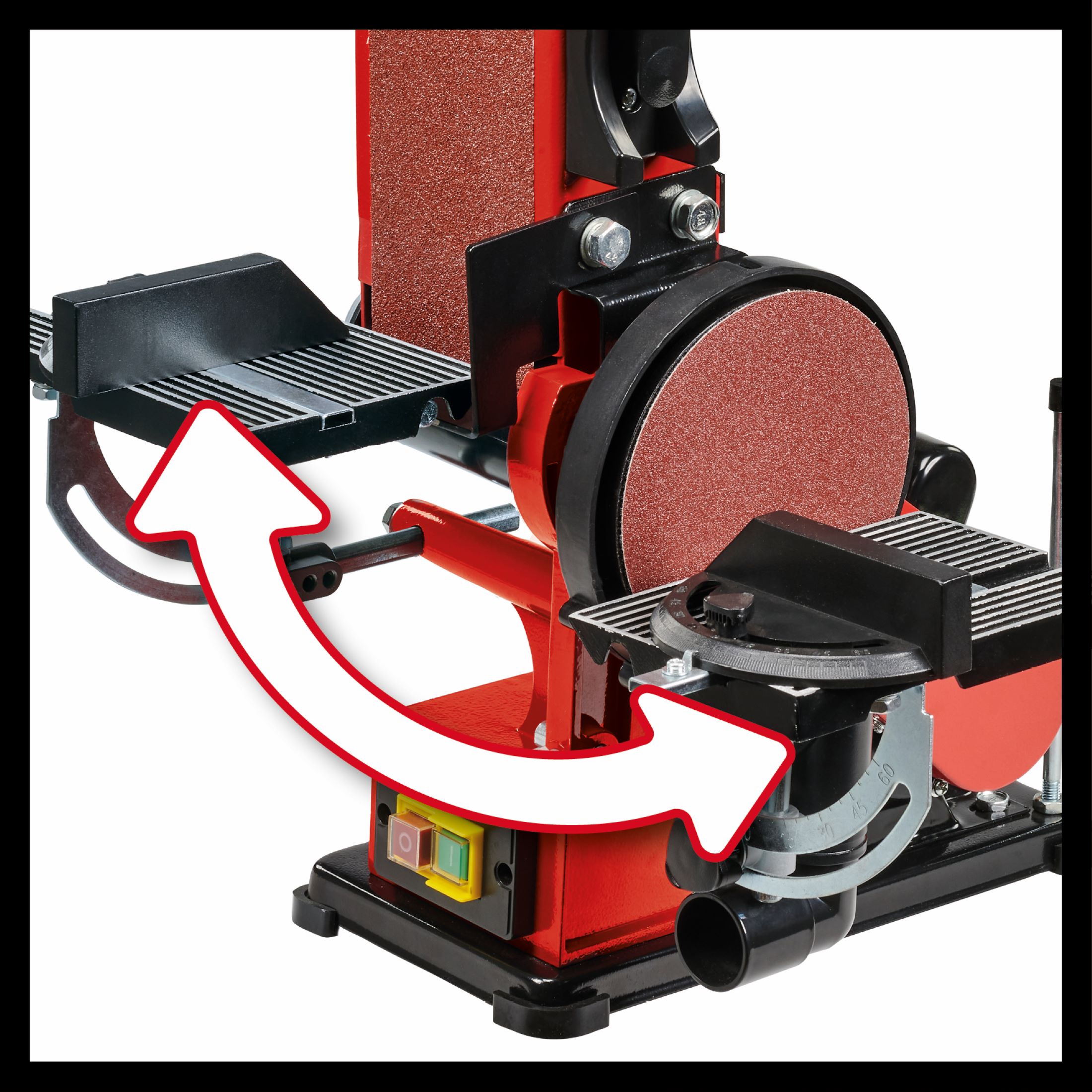 Lijadora de Banda y Plato Eléctrica con cable a red 300 W TC-US 380 Rojo / Negro-3