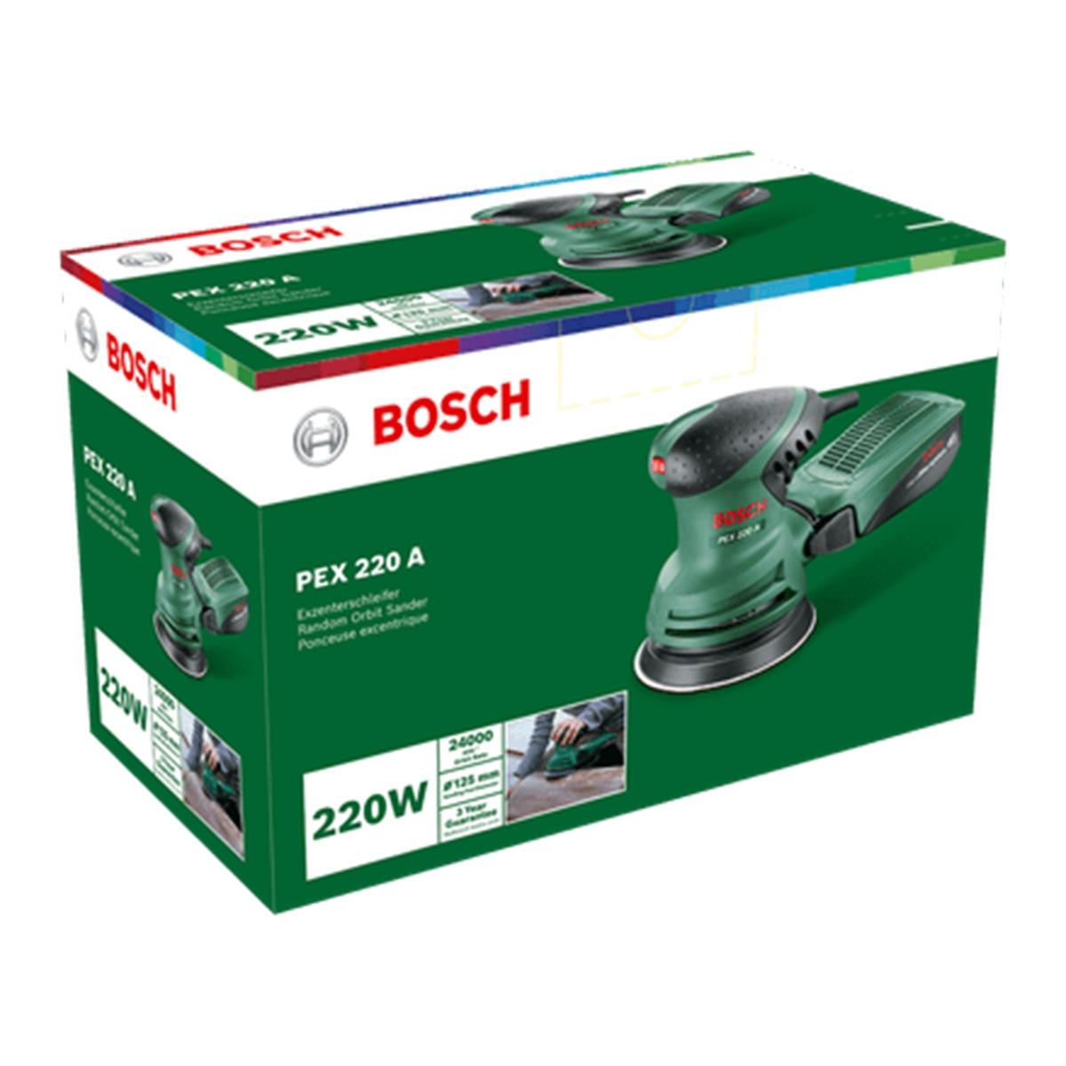 Lijadora Orbital Eléctrica con cable a red PEX 220 A Verde / Negro-5