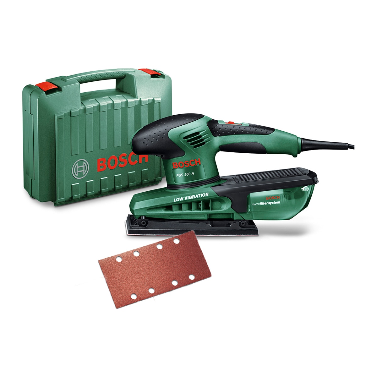 Bosch – Lijadora Orbital Eléctrica con cable a red PSS 200 A.