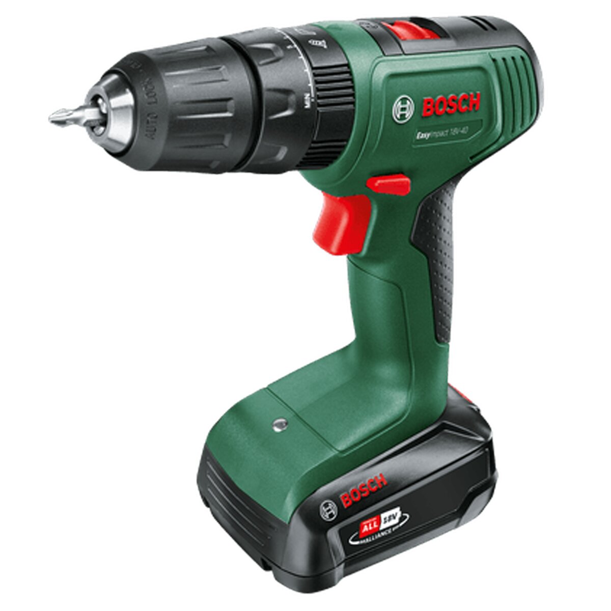 Taladro Percutor a Batería EasyImpact 18V con Batería y Cargador Verde / Negro-2