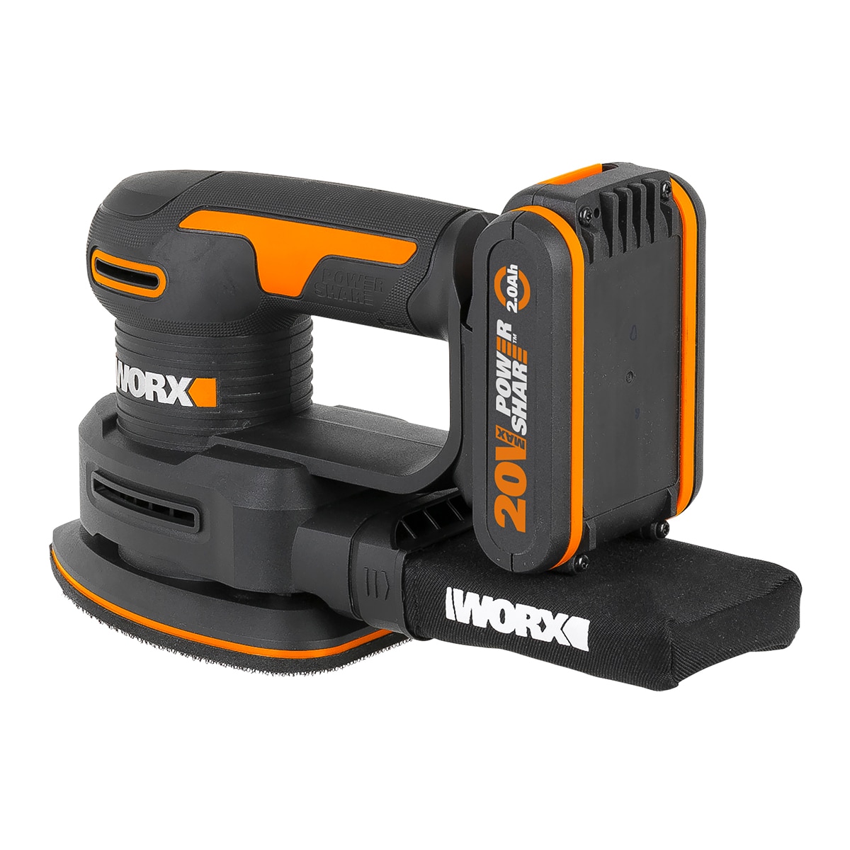 Lijadora Eléctrica a Batería 20 V WX822 PowerShare Naranja / Negro-2