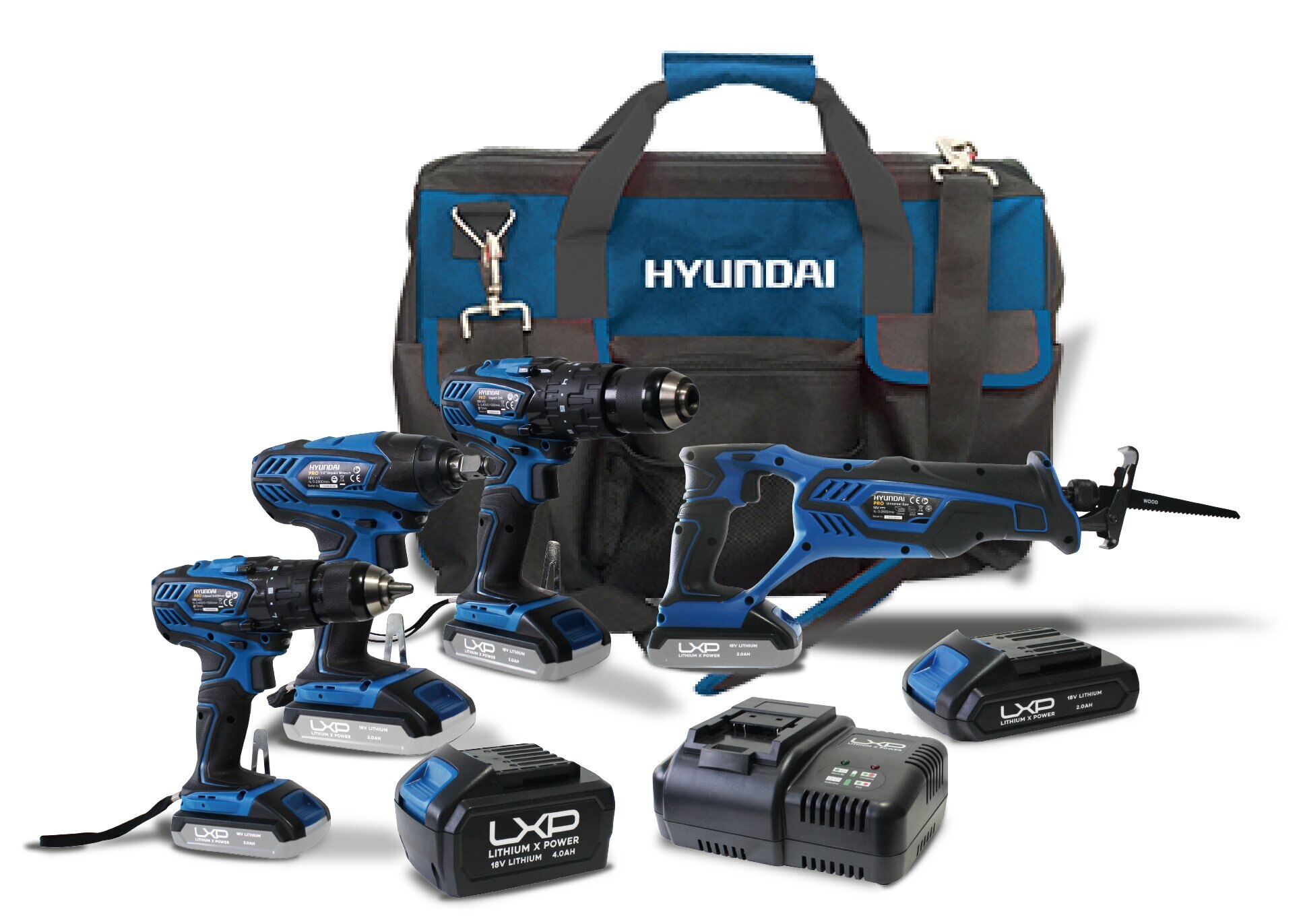 HYUNDAI – Set de Herramientas Eléctricas Combo 4-4.