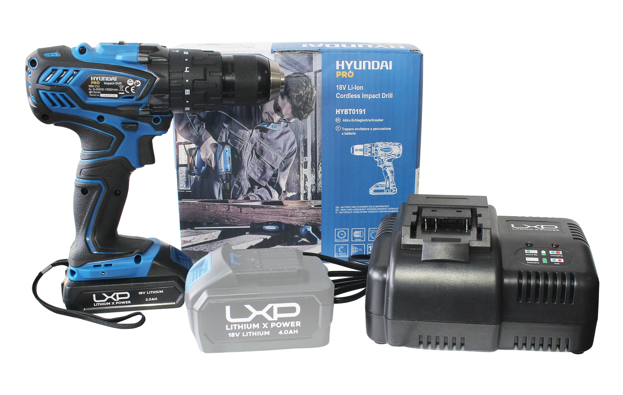 Set de Herramientas Eléctricas Combo 1-2 Azul / Negro-5