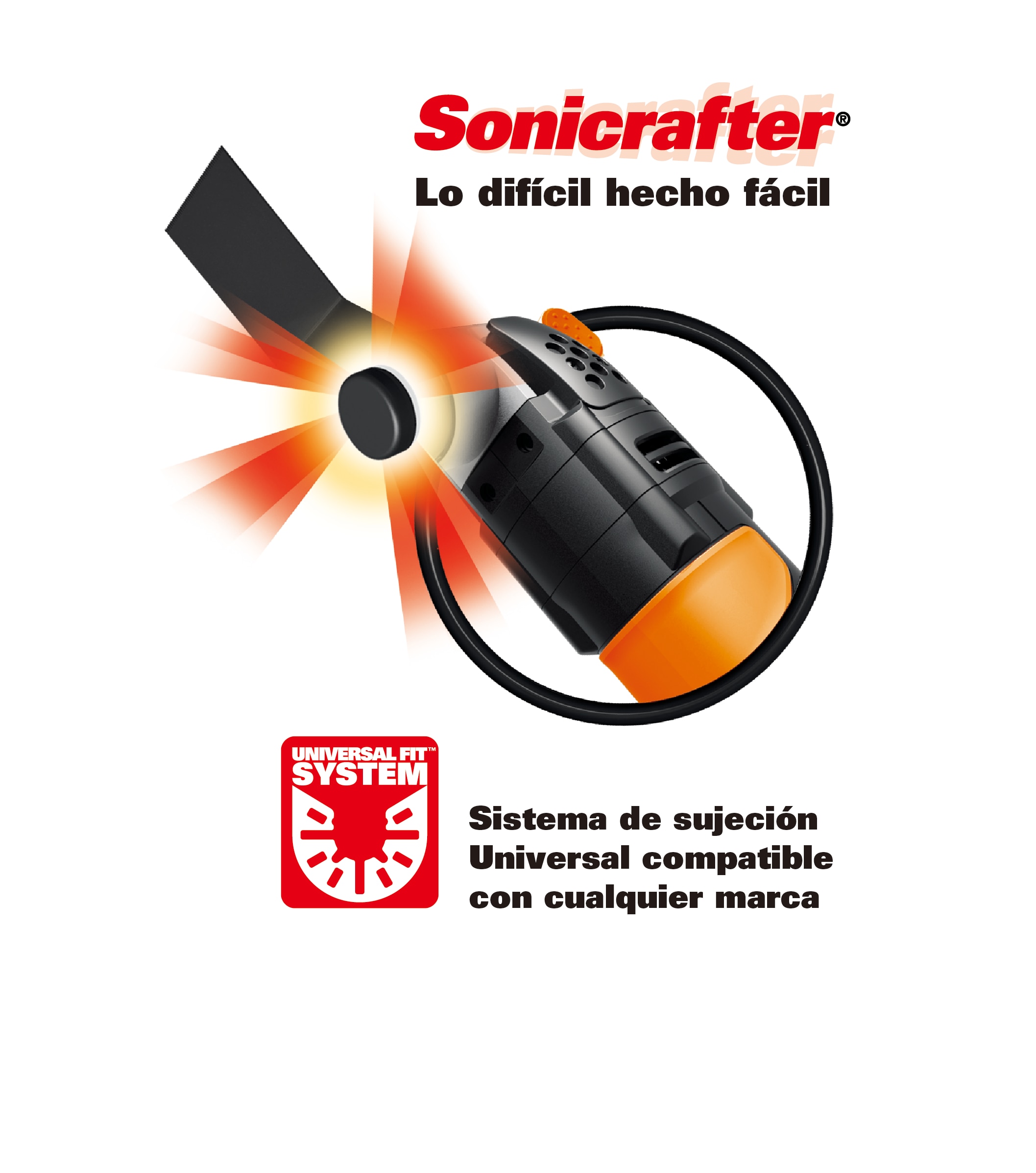 Multiherramienta Oscilante Eléctrica a red 250 W 3,2º WX686 Negro / Naranja-6