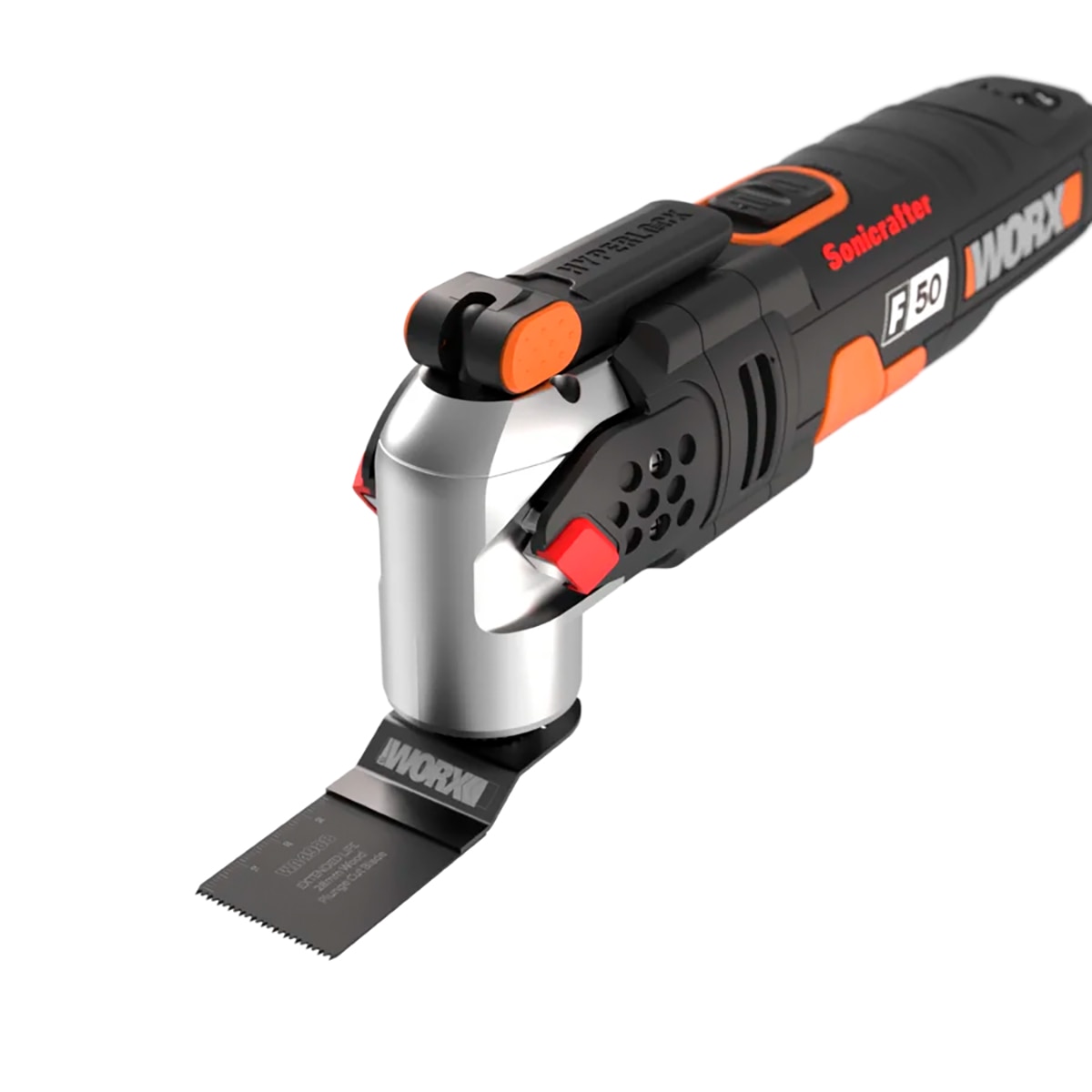 Multiherramienta Oscilante Eléctrica a red 450 W 5º WX681 Negro / Naranja-2