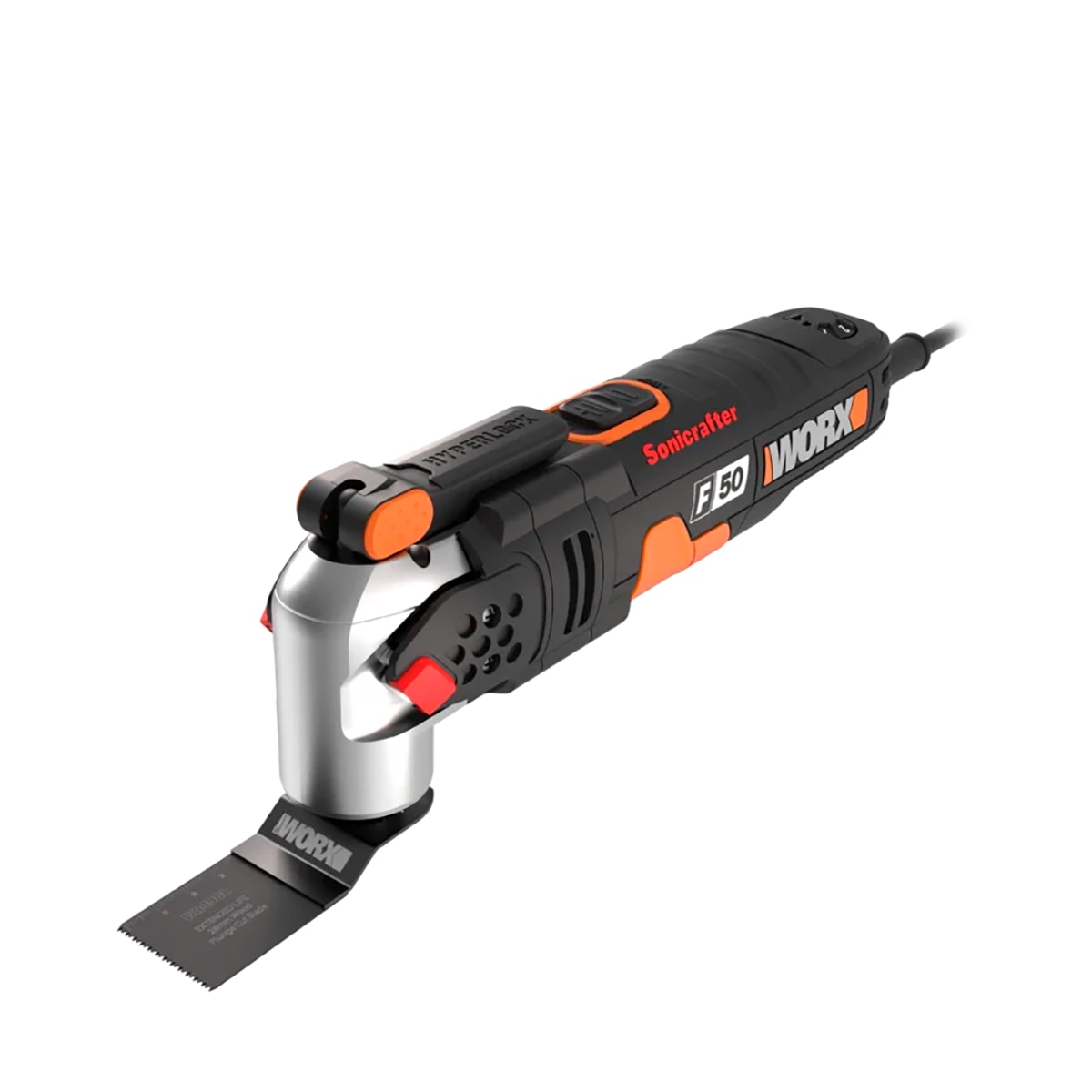 Multiherramienta Oscilante Eléctrica a red 450 W 5º WX681 Negro / Naranja-5