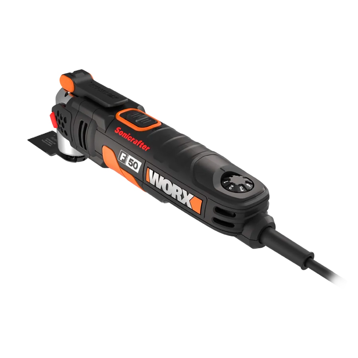 Multiherramienta Oscilante Eléctrica a red 450 W 5º WX681 Negro / Naranja-6