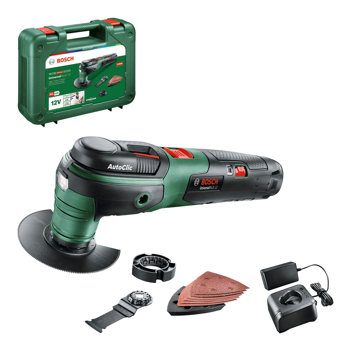 Bosch – Multiherramienta a batería UniversalMulti 12V con Cargador.
