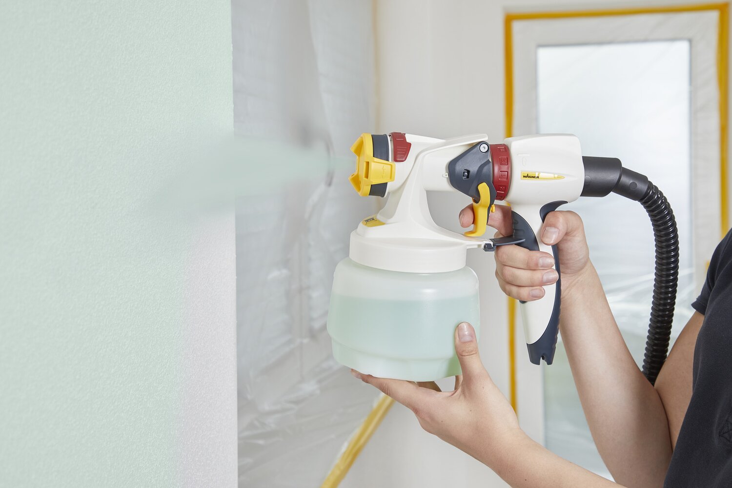 Turbina Pintor W450 Plus + Frontal Esmaltes/Lacas Blanco / Negro-2