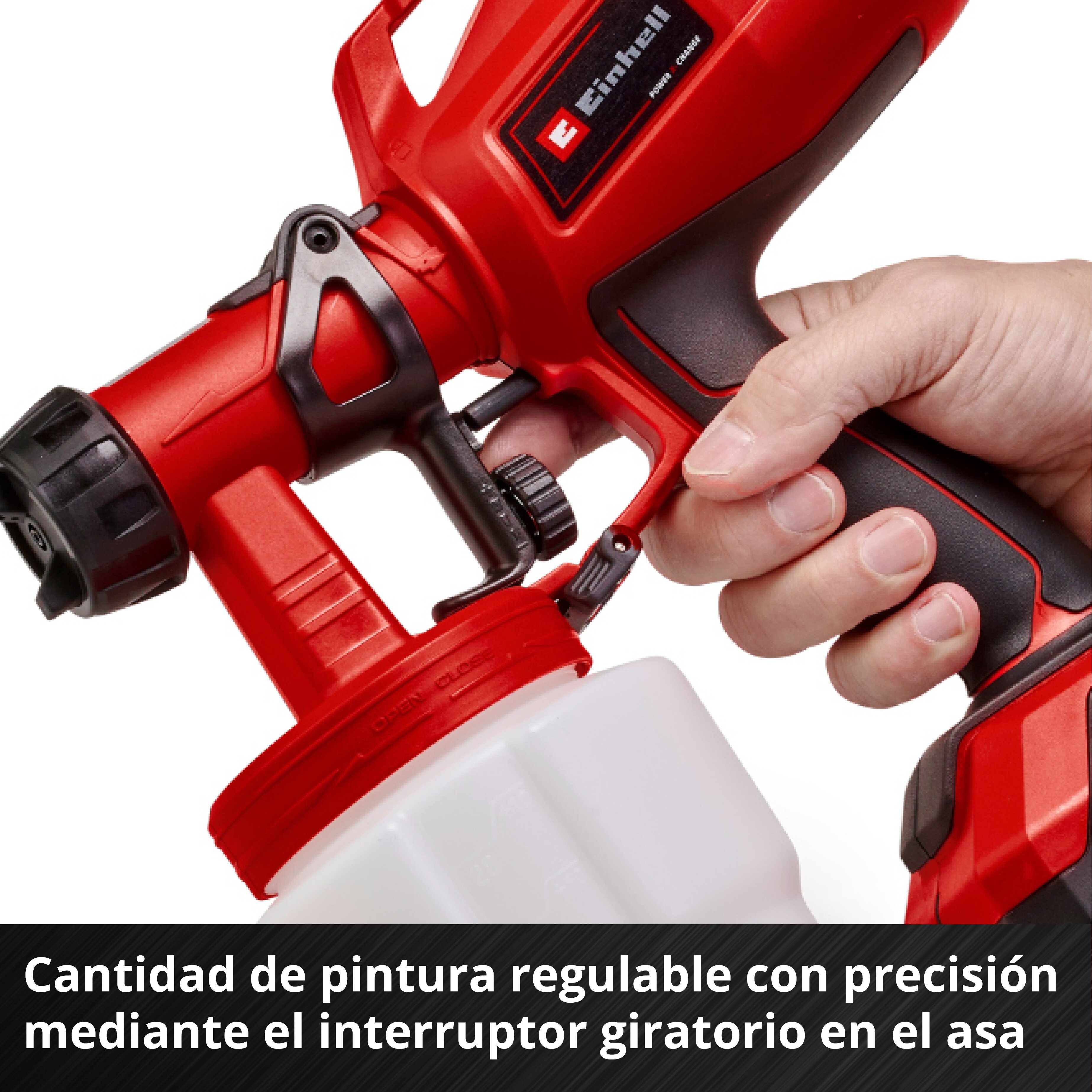 Pistola de pintar Einhell TC-SY 18/60 Li-Solo Rojo-5